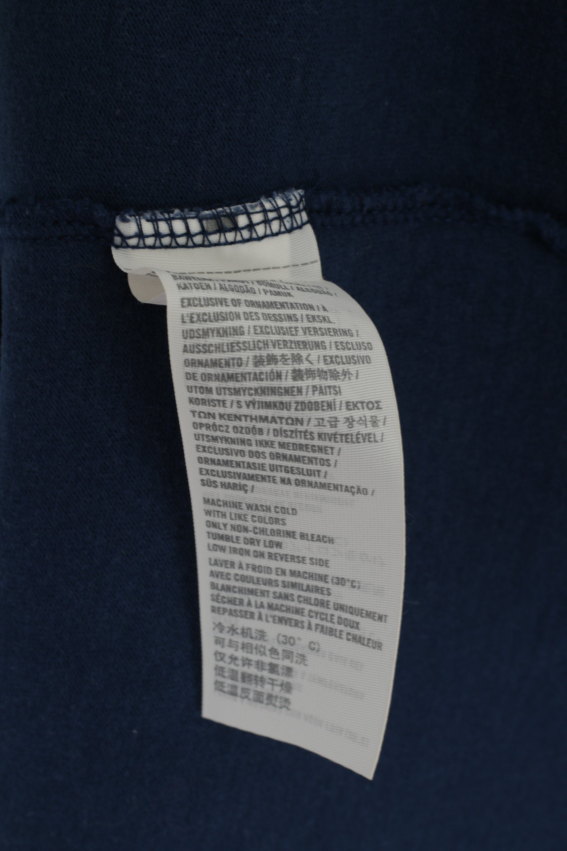 Maglia Hollister California da uomo a maniche lunghe in cotone blu con taglio surfista