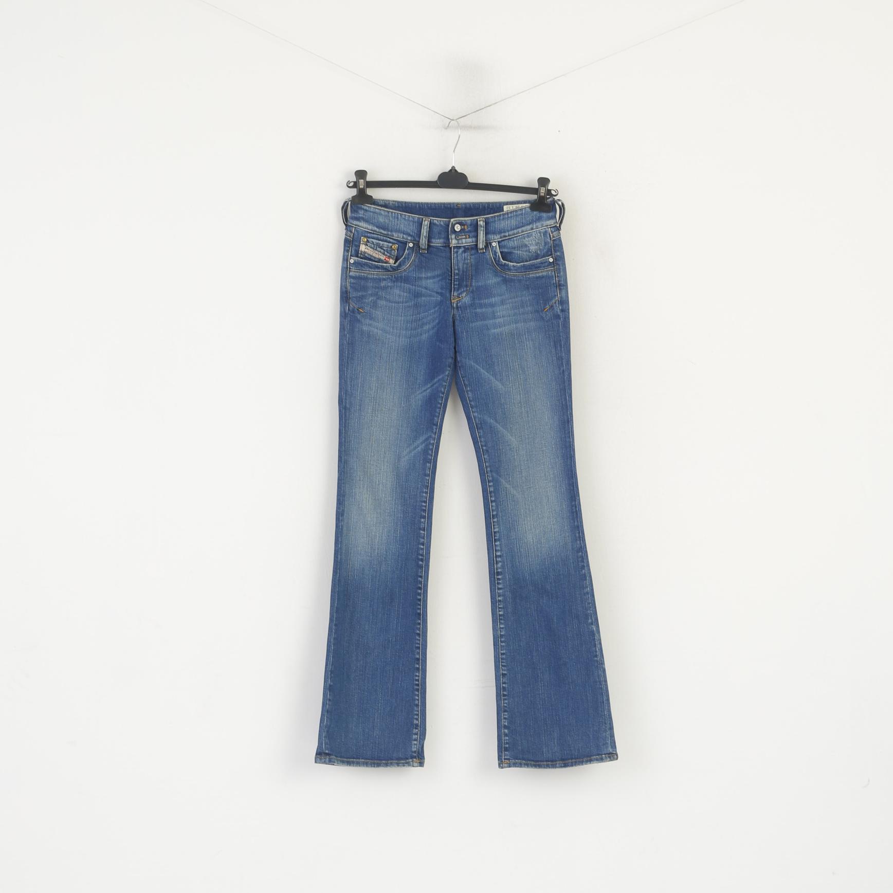 Diesel Industry Women 28 Jeans Trousers Blue Denim Cotton Ronhar Stretch Pants