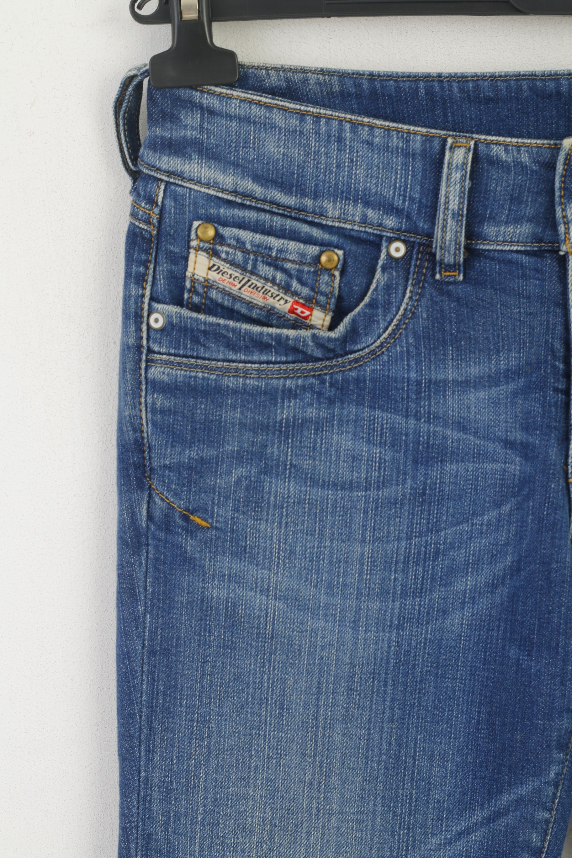 Diesel Industry Women 28 Jeans Trousers Blue Denim Cotton Ronhar Stretch Pants