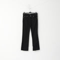 Versace Jeans Couture Women 31 Trousers Black Cotton Straight Stretch Casual Pants