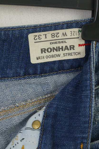 Diesel Industry Women 28 Jeans Trousers Blue Denim Cotton Ronhar Stretch Pants