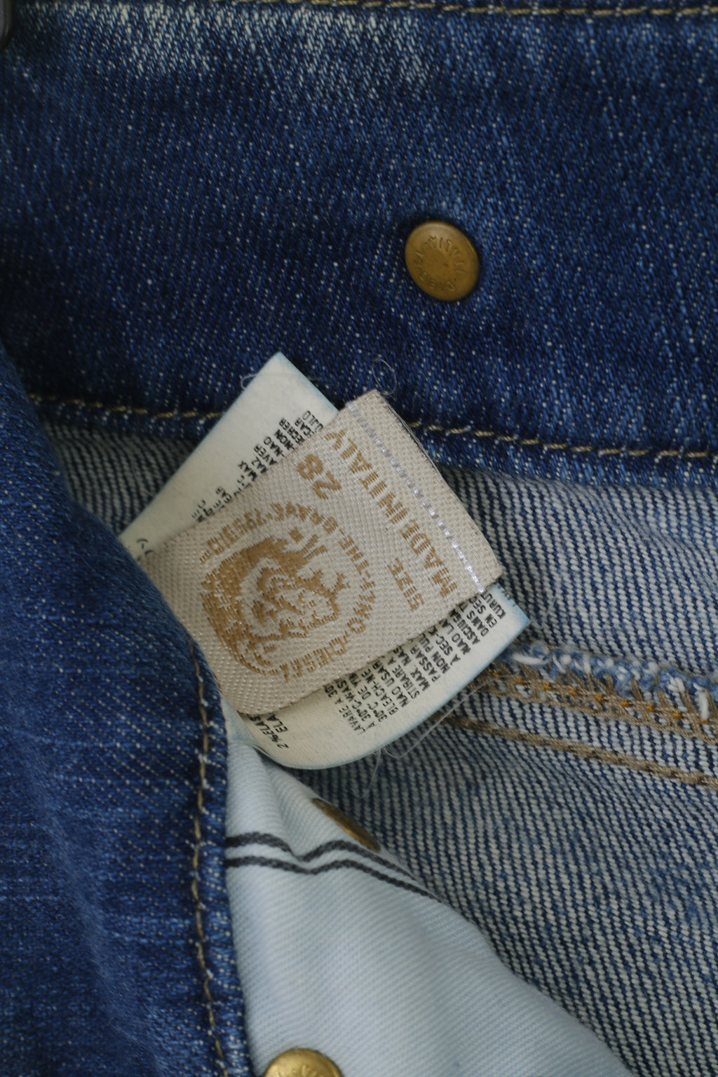 Diesel Industry Women 28 Jeans Trousers Blue Denim Cotton Ronhar Stretch Pants