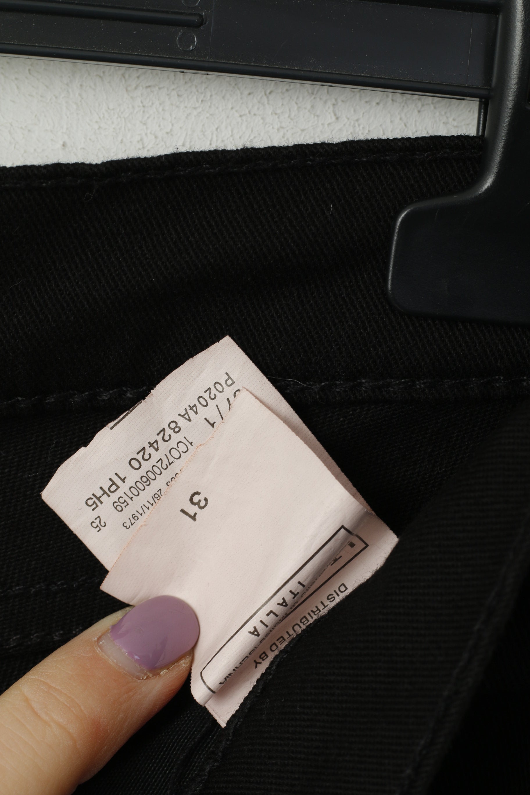 Versace Jeans Couture Femme 31 Pantalon Pantalon décontracté droit stretch en coton noir