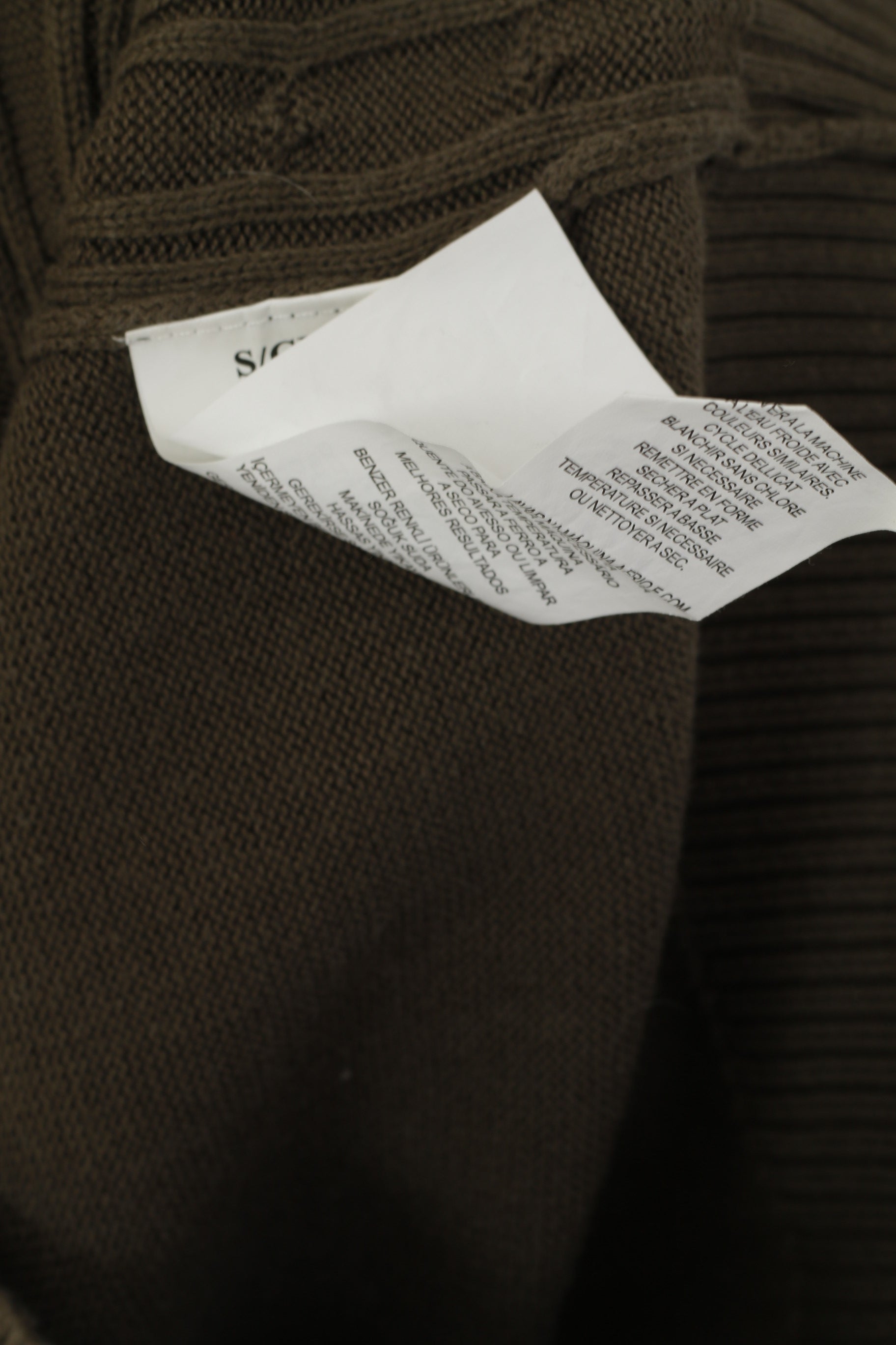 Maglione Penguin da uomo, maglione elasticizzato classico lavorato a maglia in cotone kaki