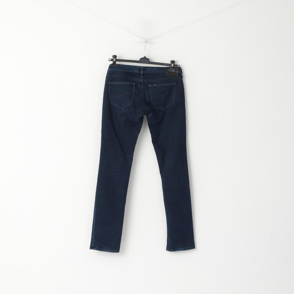 Lee Women W 29 L 33 Jeans Trousers Navy Cotton Skinny Lynn Narrow Slim Pants