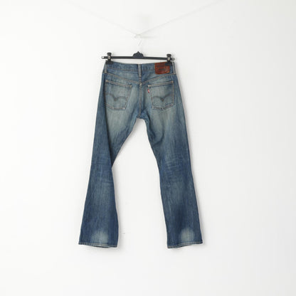 Levi's Men W 30 L 32 Jeans Trousers Mid Blue 507 Slim Boot Cotton Classic