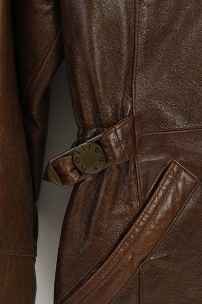 Hollies Women S Jacket Brown Pig Leather Vintage Biker Heavy Casual Top