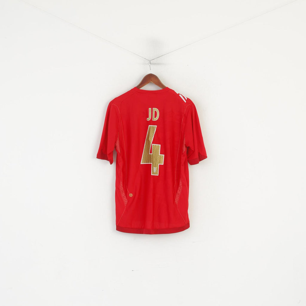 Umbro Men M Shirt Red England National Football Team JD #4 Kick Off 2006 Jersey Top