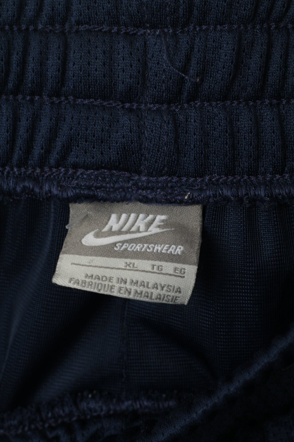 Nike Pantalon de survêtement XL bleu marine vintage brillant pour homme