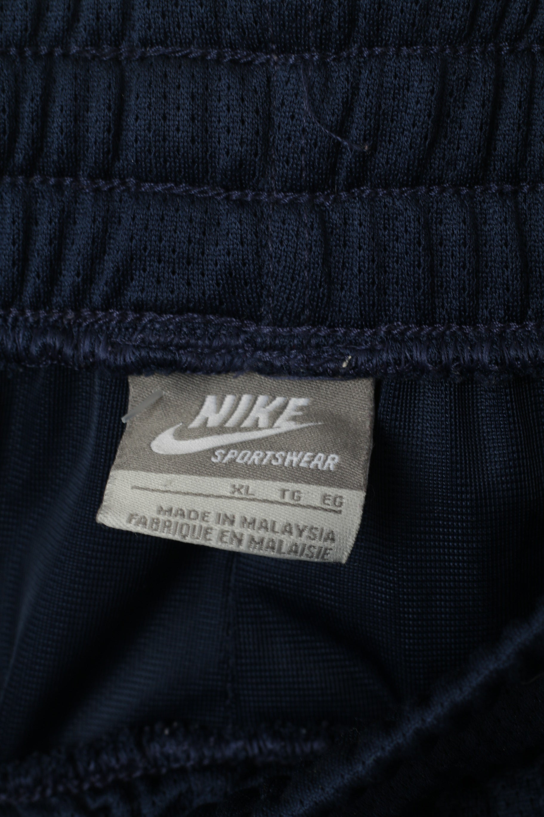 Nike Pantalon de survêtement XL bleu marine vintage brillant pour homme