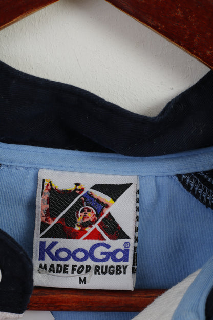 KooGa Hommes M Chemise Bleu Fait Pour Rugby Sharks #14 Coton Manches Courtes Stretch Top