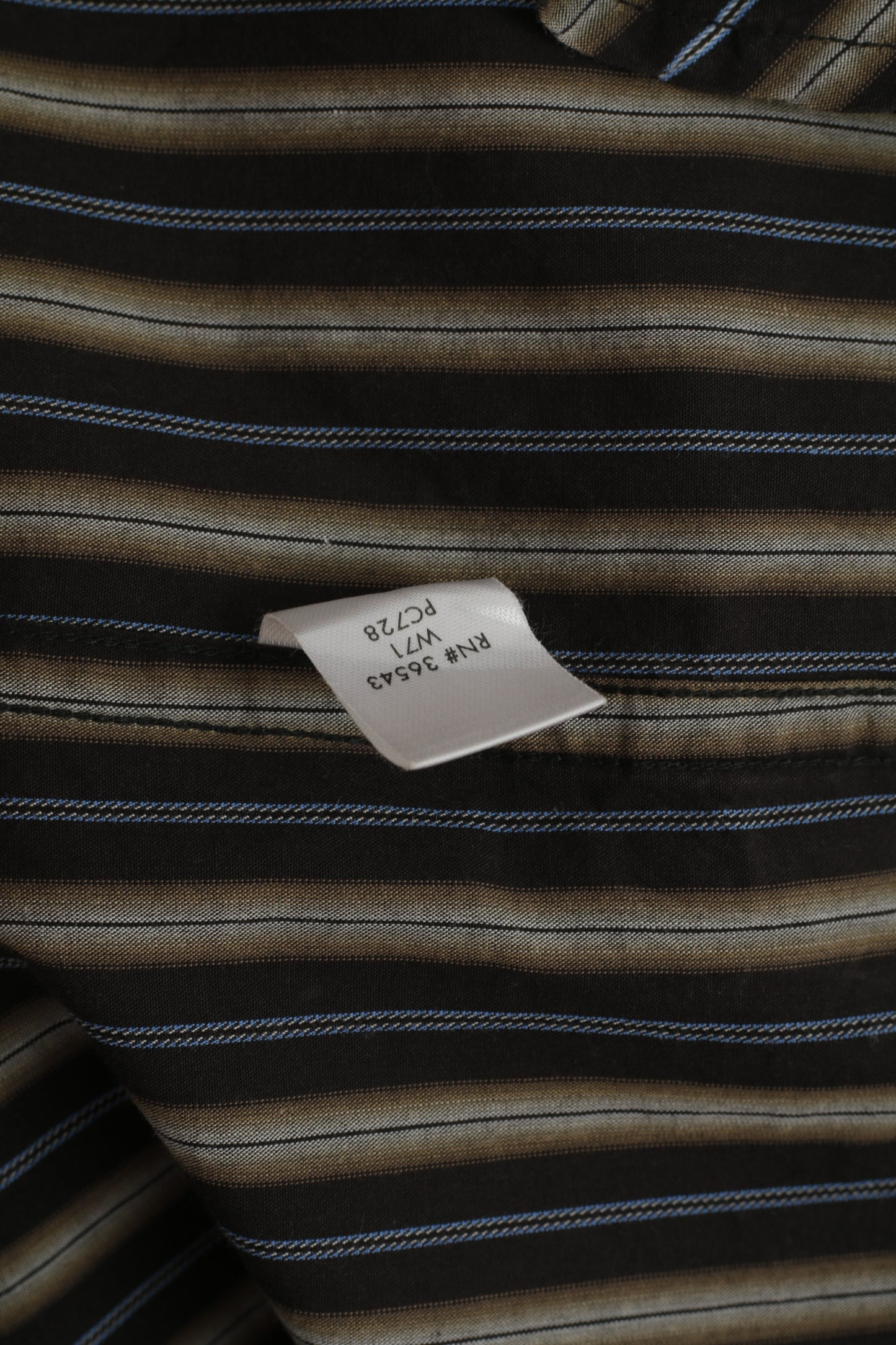Calvin Klein Camicia casual da uomo Top in cotone a maniche lunghe a righe marroni