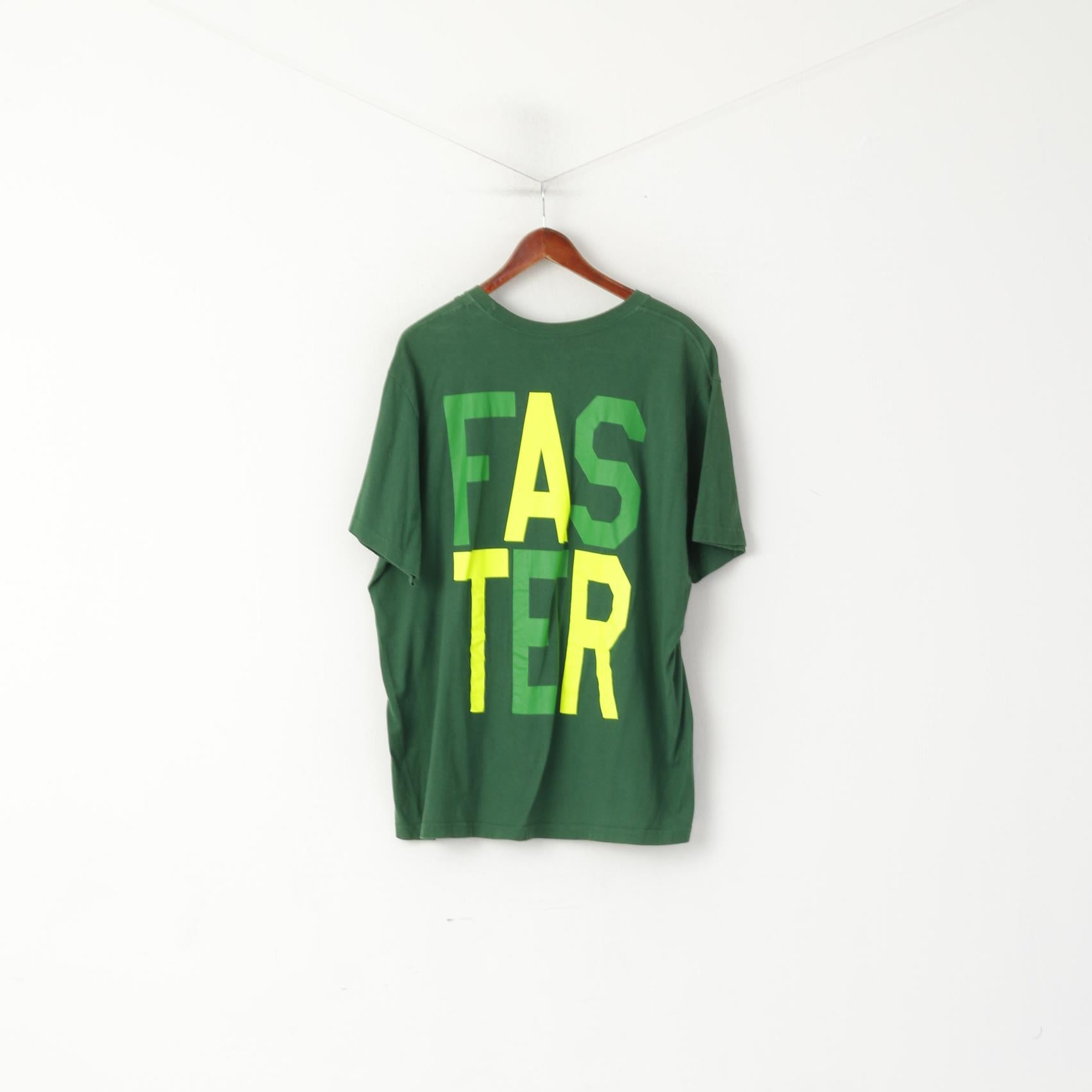 Nike Homme XXL T-shirt Vert Coton Athletic Dept Coupe Standard Go Faster Top