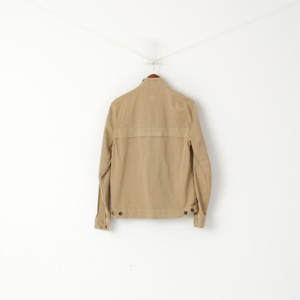 Giacca da uomo piuttosto verde, top Harrington casual, vestibilità slim, in cotone marrone, con cerniera intera