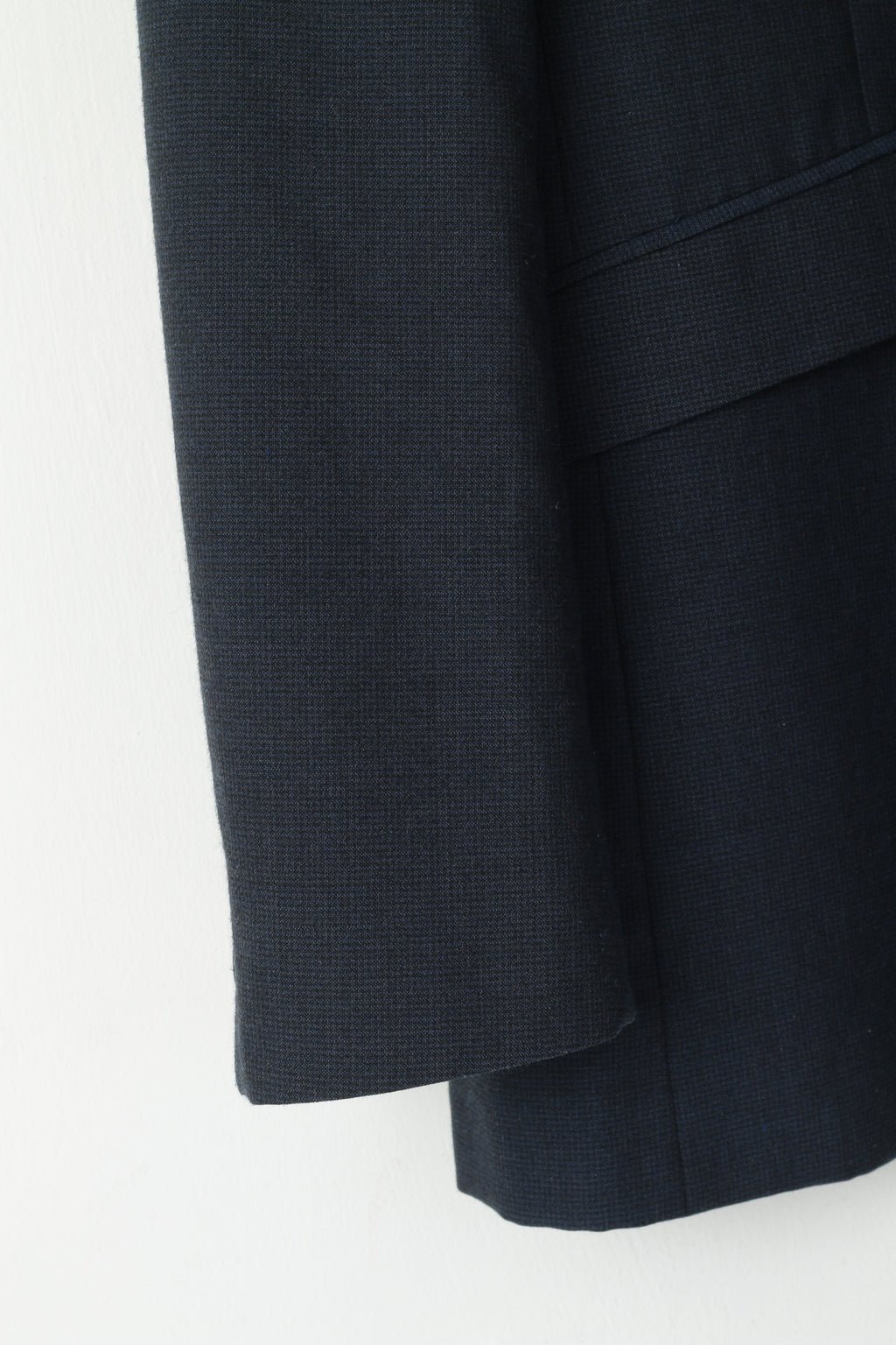 Racing Green Mens 44 54 Blazer Navy Wool Single Breasted Shoulder Pads Jacket