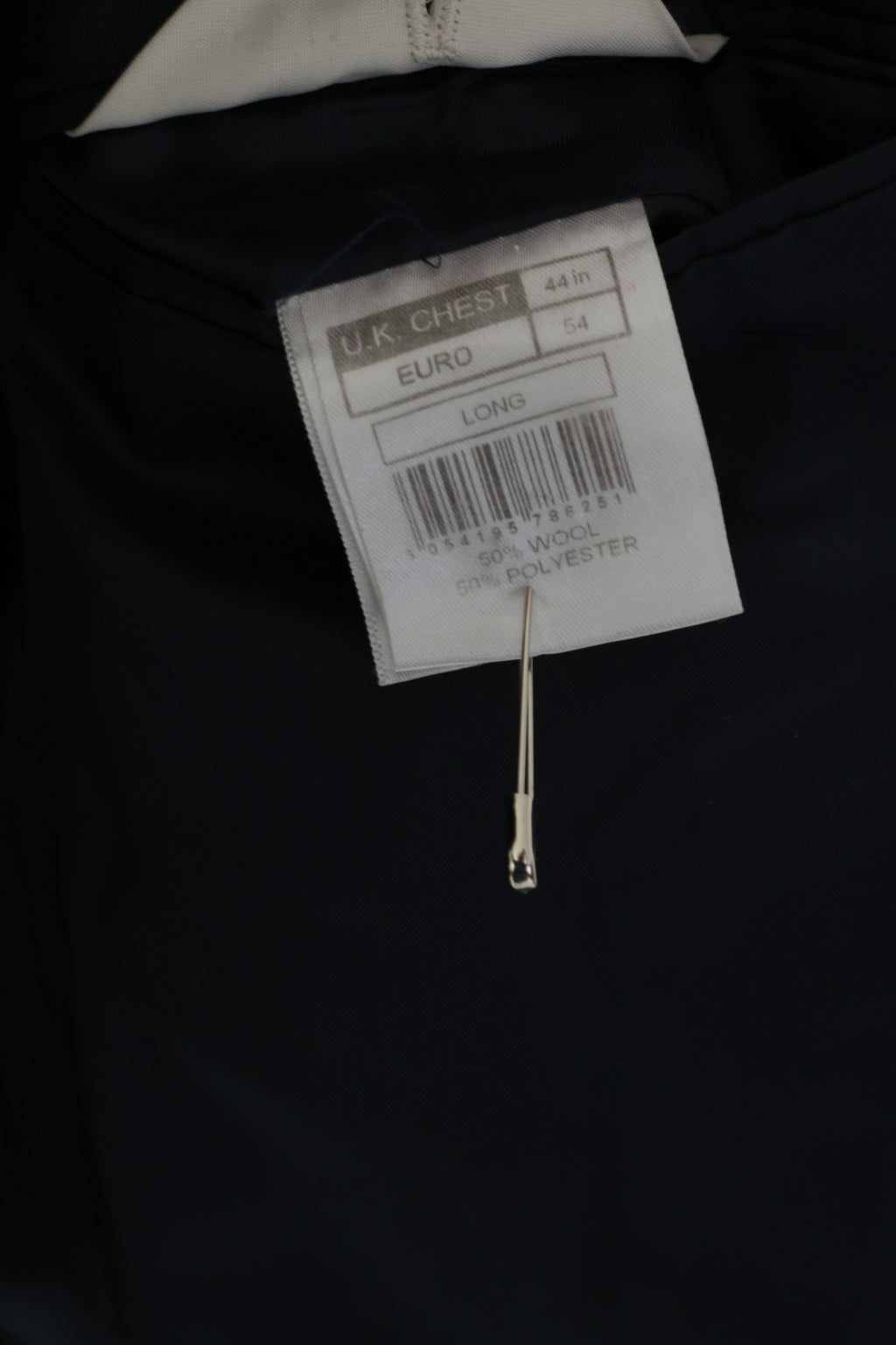 Racing Green Mens 44 54 Blazer Navy Wool Single Breasted Shoulder Pads Jacket