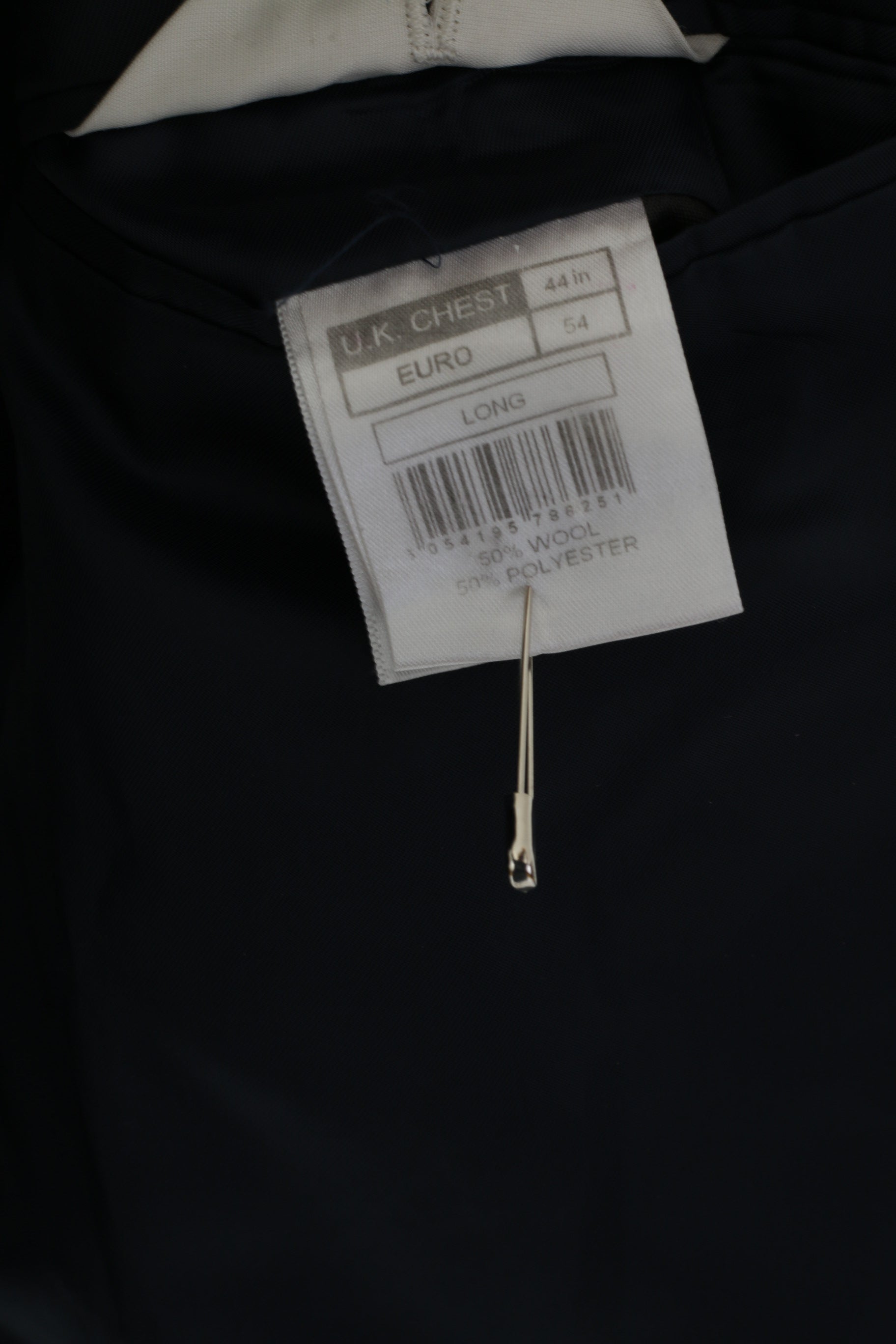 Racing Green Mens 44 54 Blazer Navy Wool Single Breasted Shoulder Pads Jacket