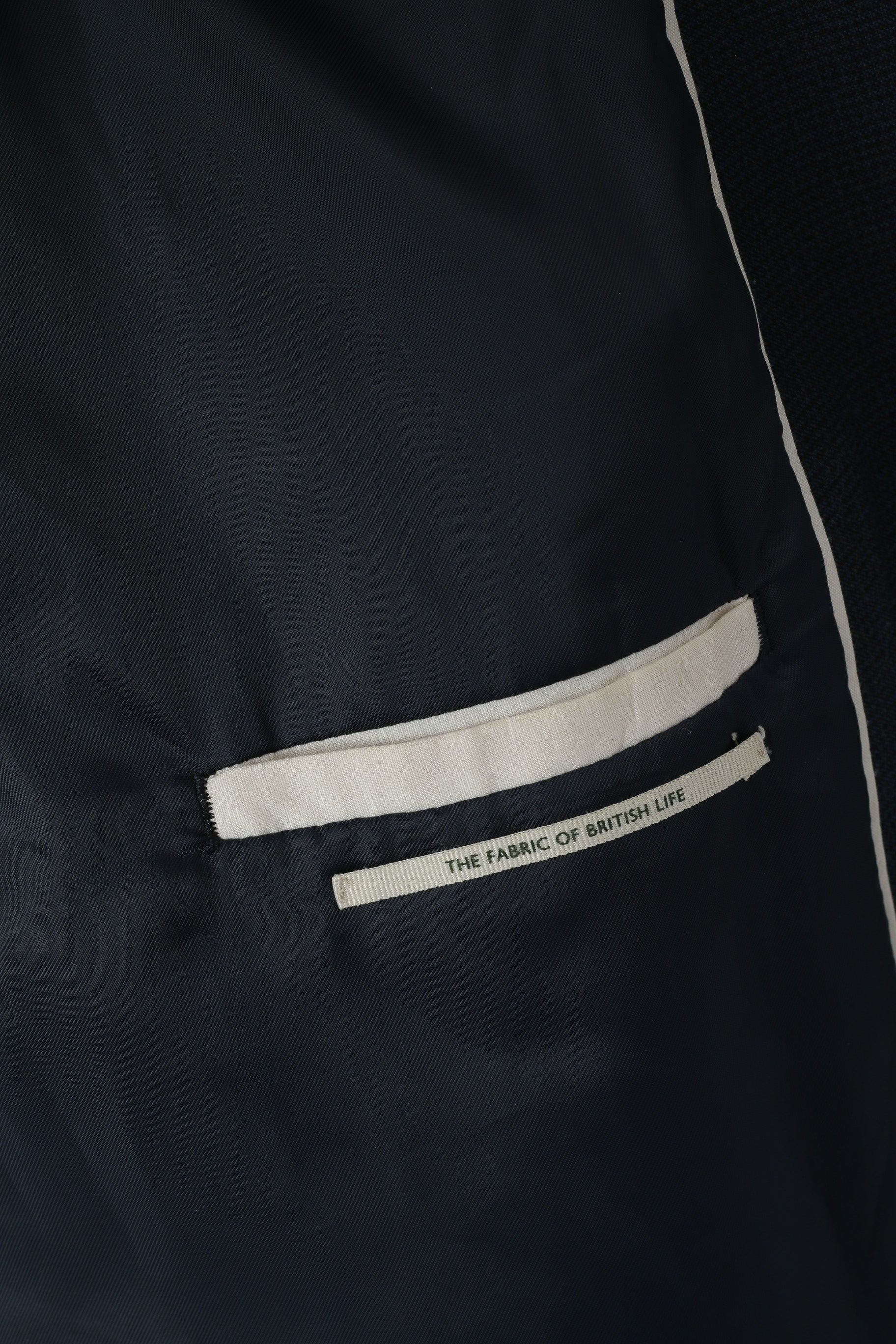 Racing Green Mens 44 54 Blazer Navy Wool Single Breasted Shoulder Pads Jacket