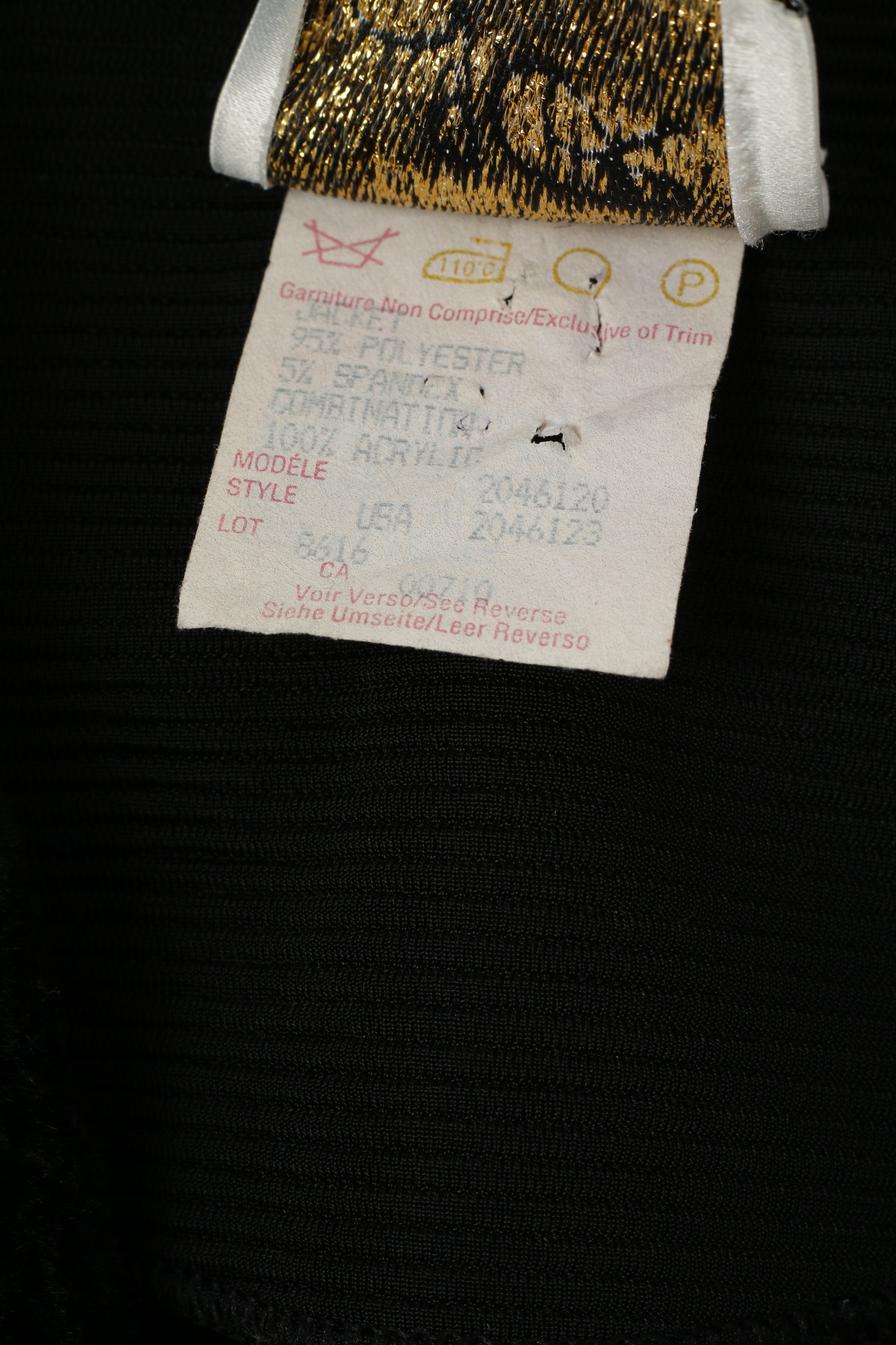 Joseph Ribkoff Giacca da donna 6 8 S Giacca nera elegante con collo in pelliccia acrilica e spalline