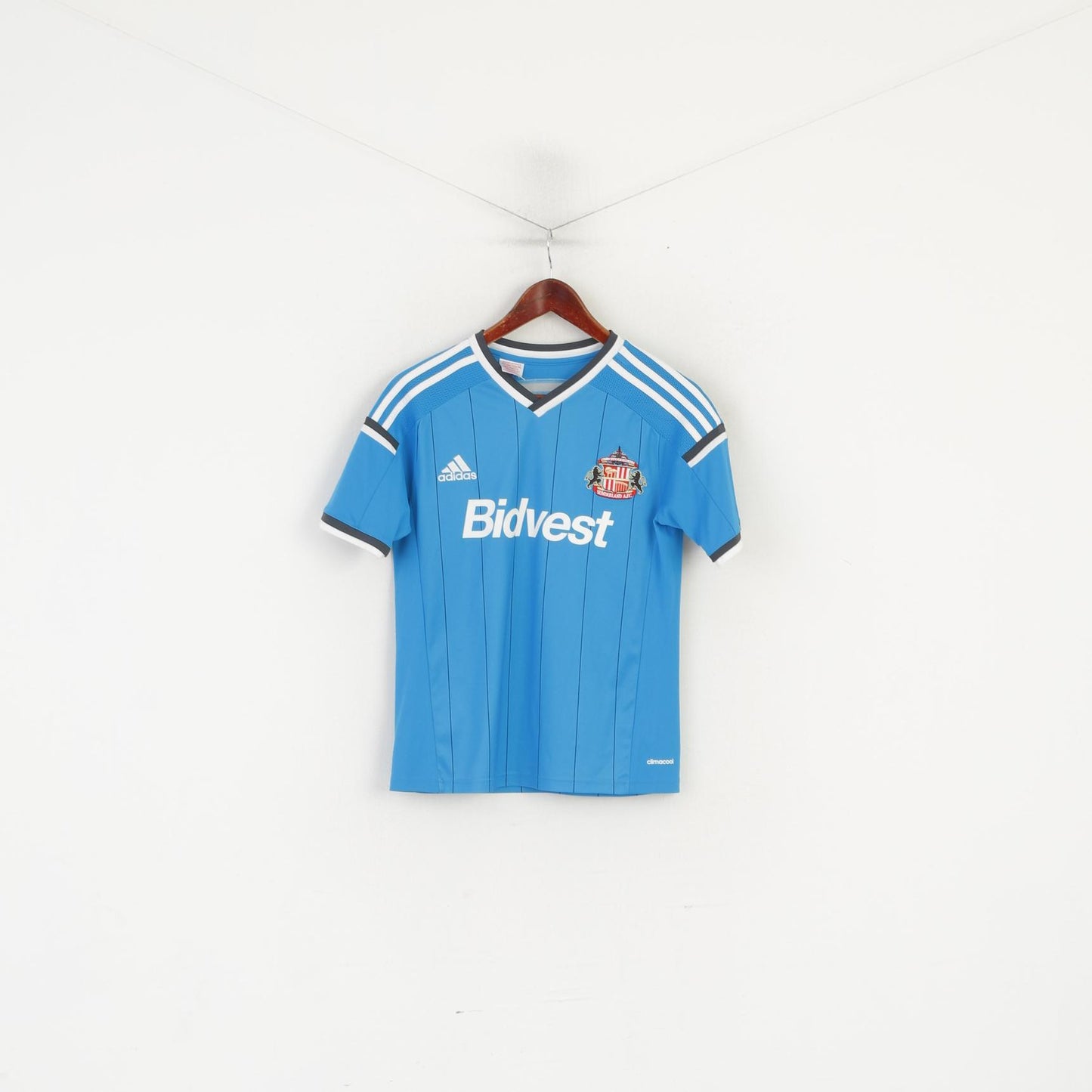 Adidas Boys YXL 164 Shirt Blue Sunderland Football #10 KIERAN Jersey Top