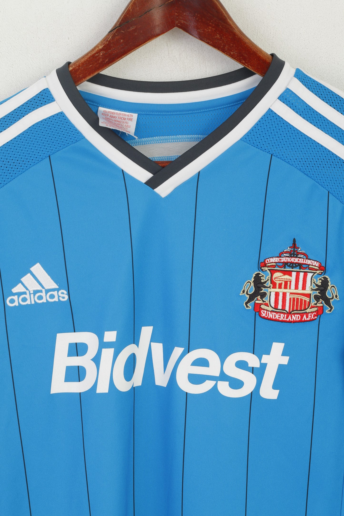 Adidas Boys YXL 164 Shirt Blue Sunderland Football #10 KIERAN Jersey Top