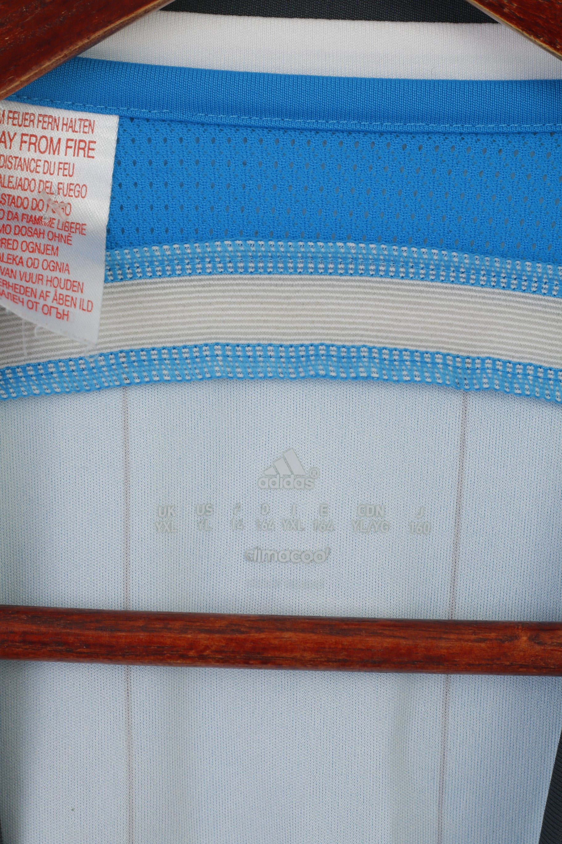 Adidas Garçons YXL 164 Chemise Bleu Sunderland Football #10 KIERAN Jersey Top