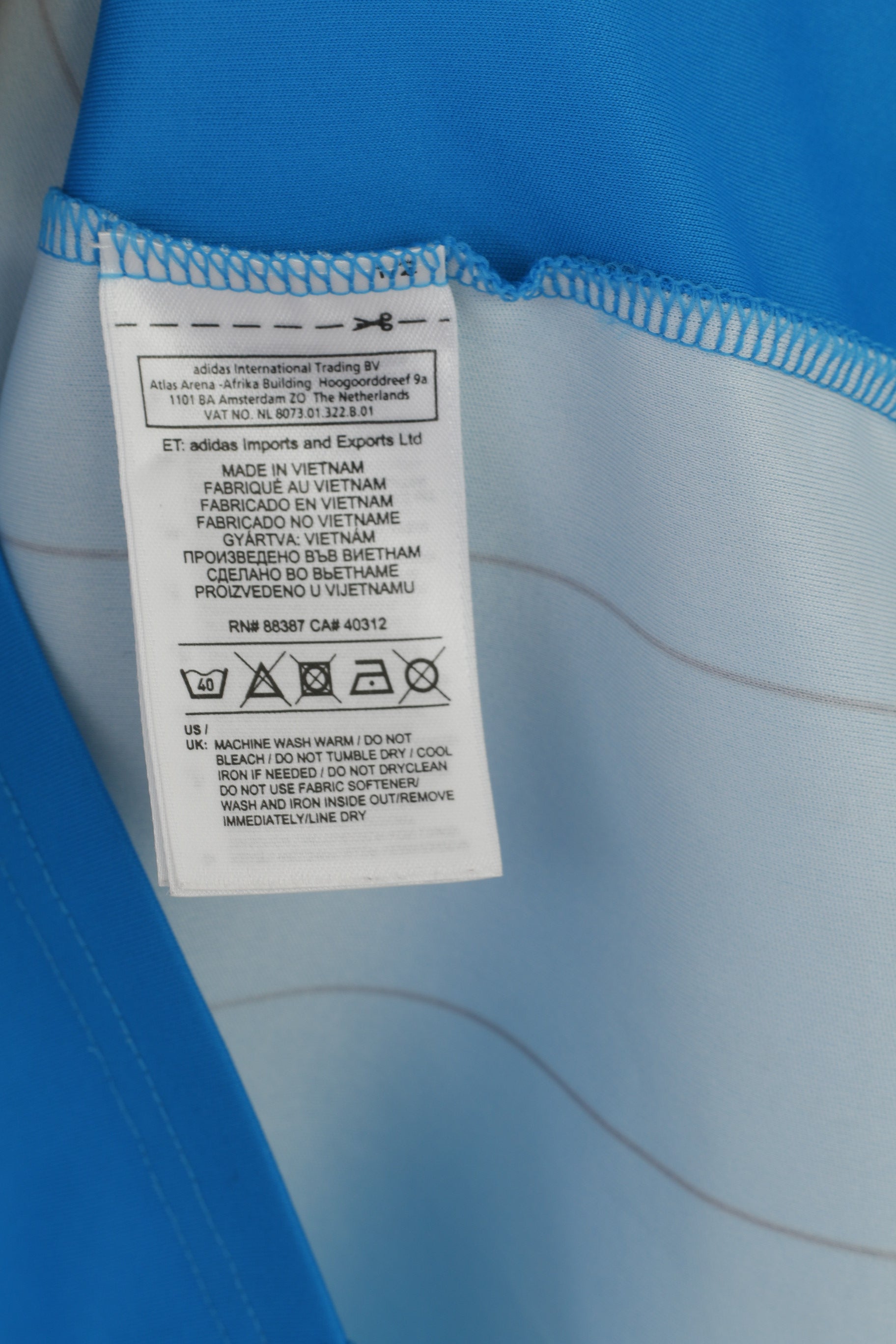 Adidas Garçons YXL 164 Chemise Bleu Sunderland Football #10 KIERAN Jersey Top