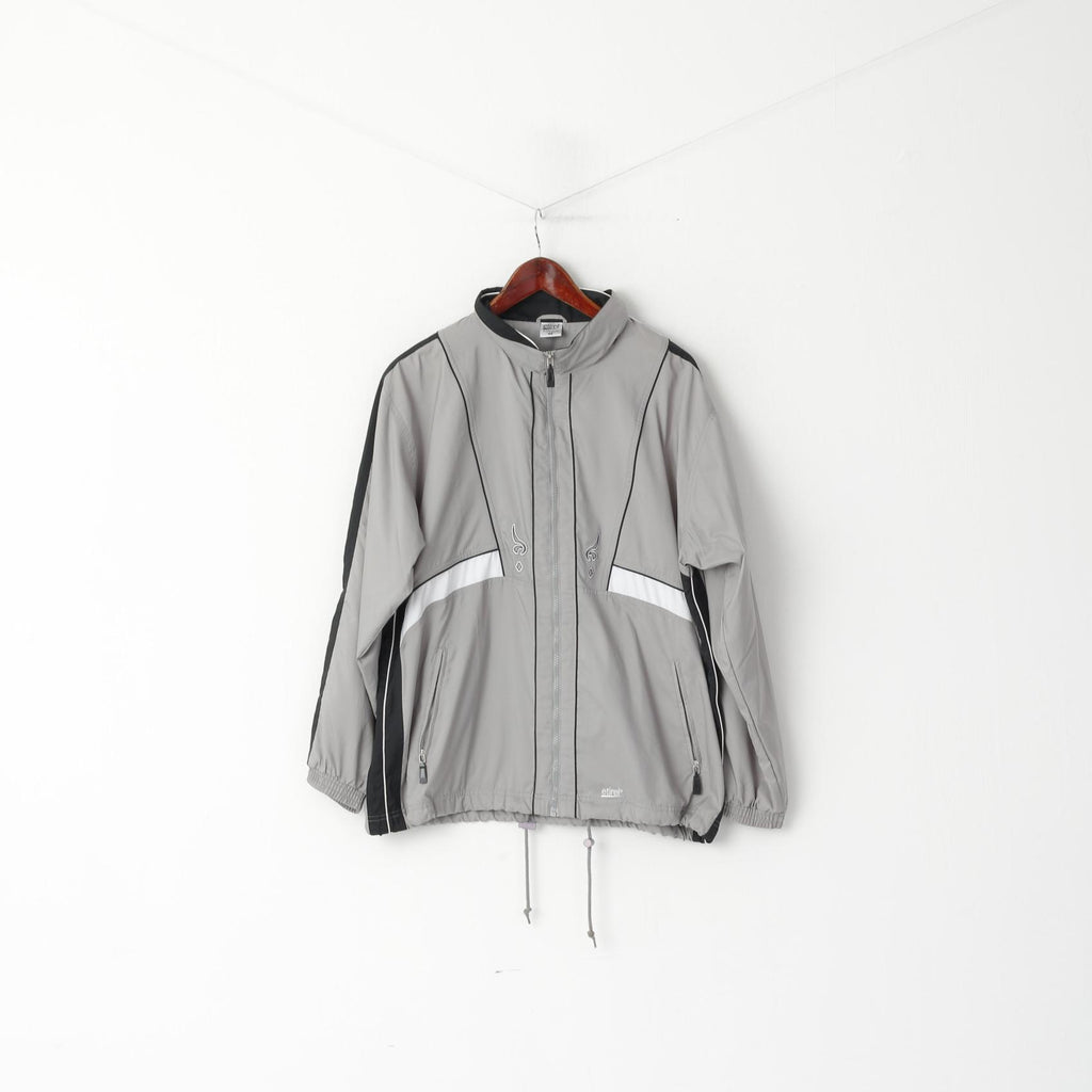 Etirel Le Style Sportif  Women 42 L Jacket Gray Sportswear Zip Up Lightweight Top
