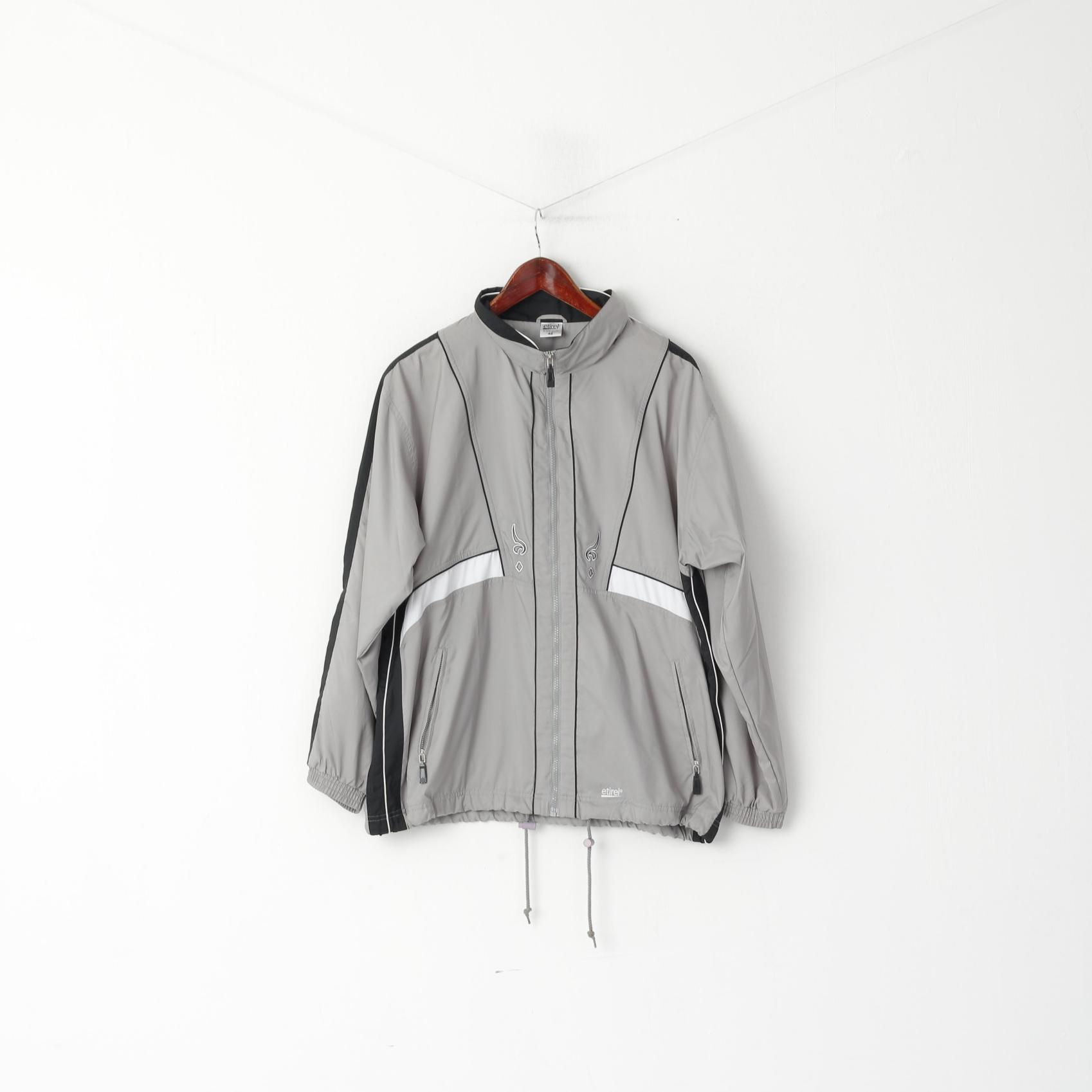 Etirel Le Style Sportif  Women 42 L Jacket Gray Sportswear Zip Up Lightweight Top