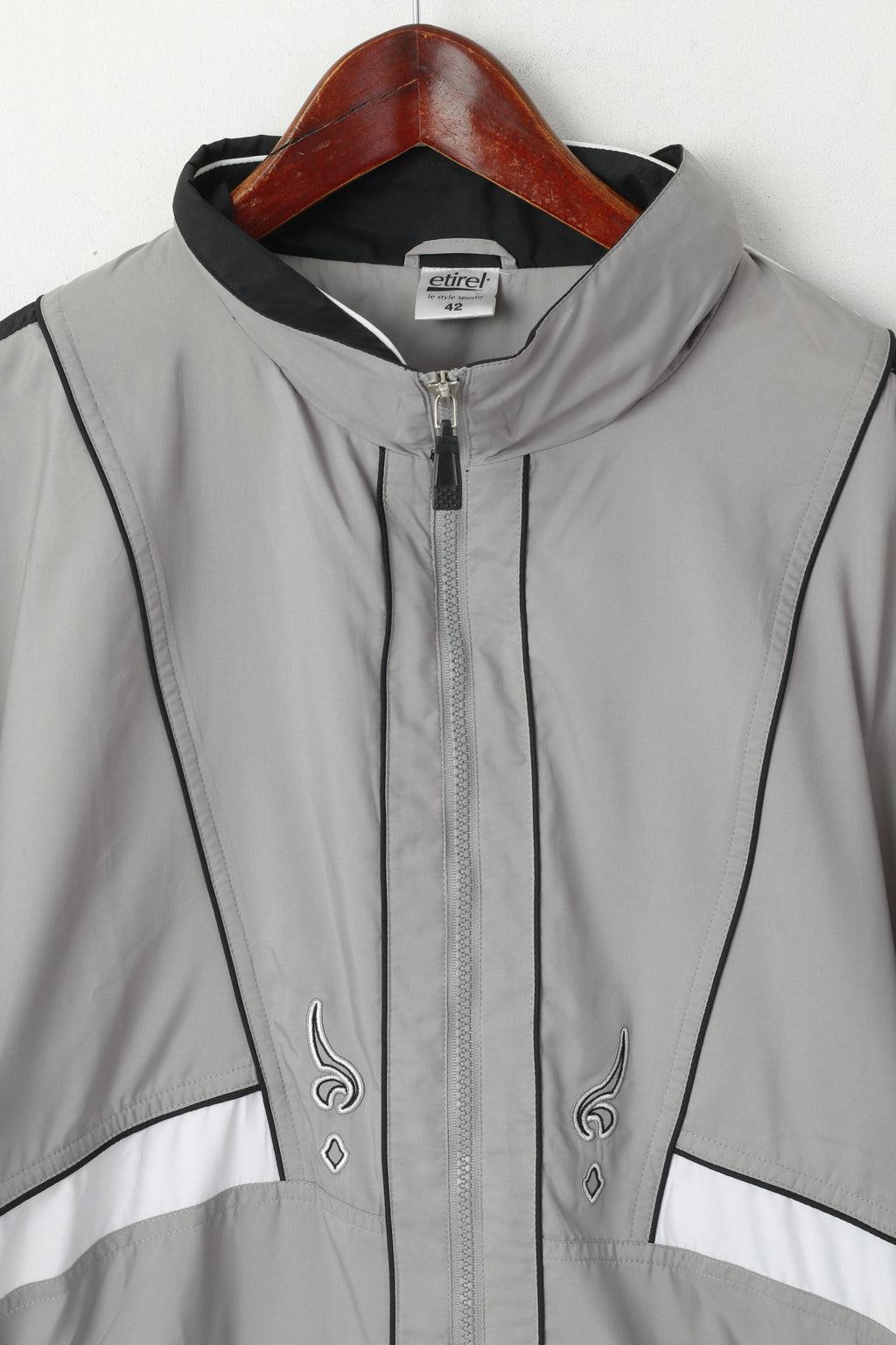 Etirel Le Style Sportif  Women 42 L Jacket Gray Sportswear Zip Up Lightweight Top