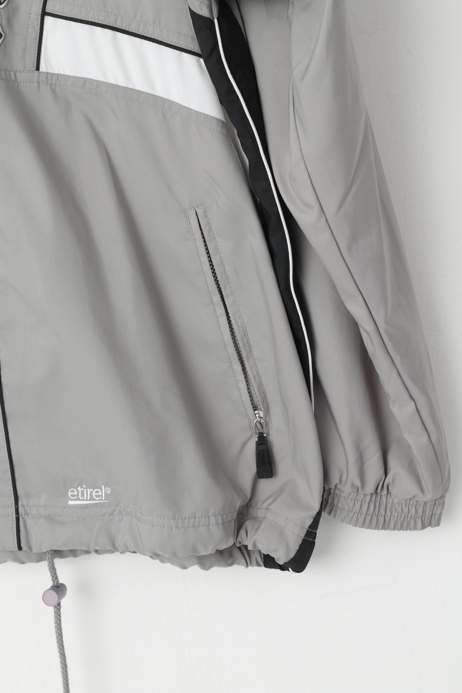 Etirel Le Style Sportif  Women 42 L Jacket Gray Sportswear Zip Up Lightweight Top