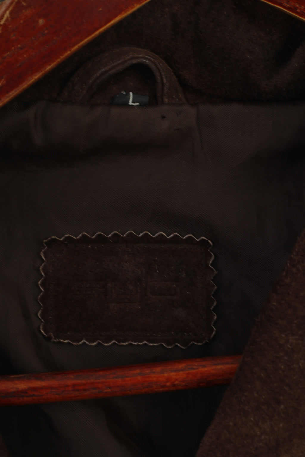 Sybilla Women L Jacket Brown Leather Suede Vintage Two Pockets Spain Fit Top