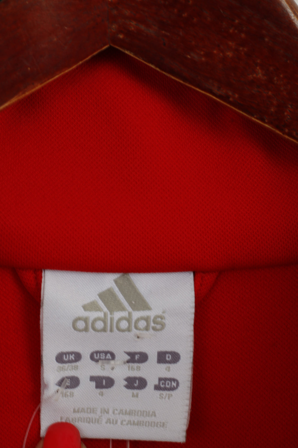 Adidas Femme M 168 Sweat Rouge Eneryda Volley Zip Neck Active Top