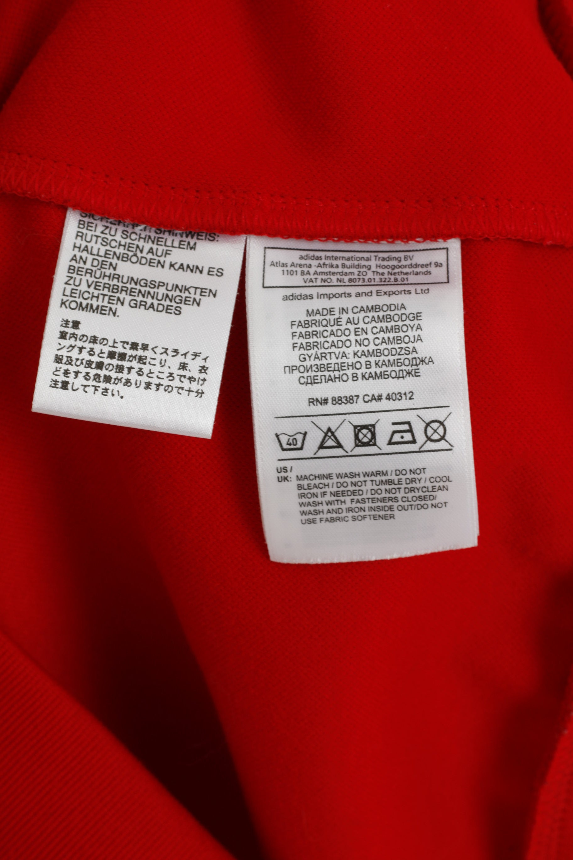 Adidas Femme M 168 Sweat Rouge Eneryda Volley Zip Neck Active Top