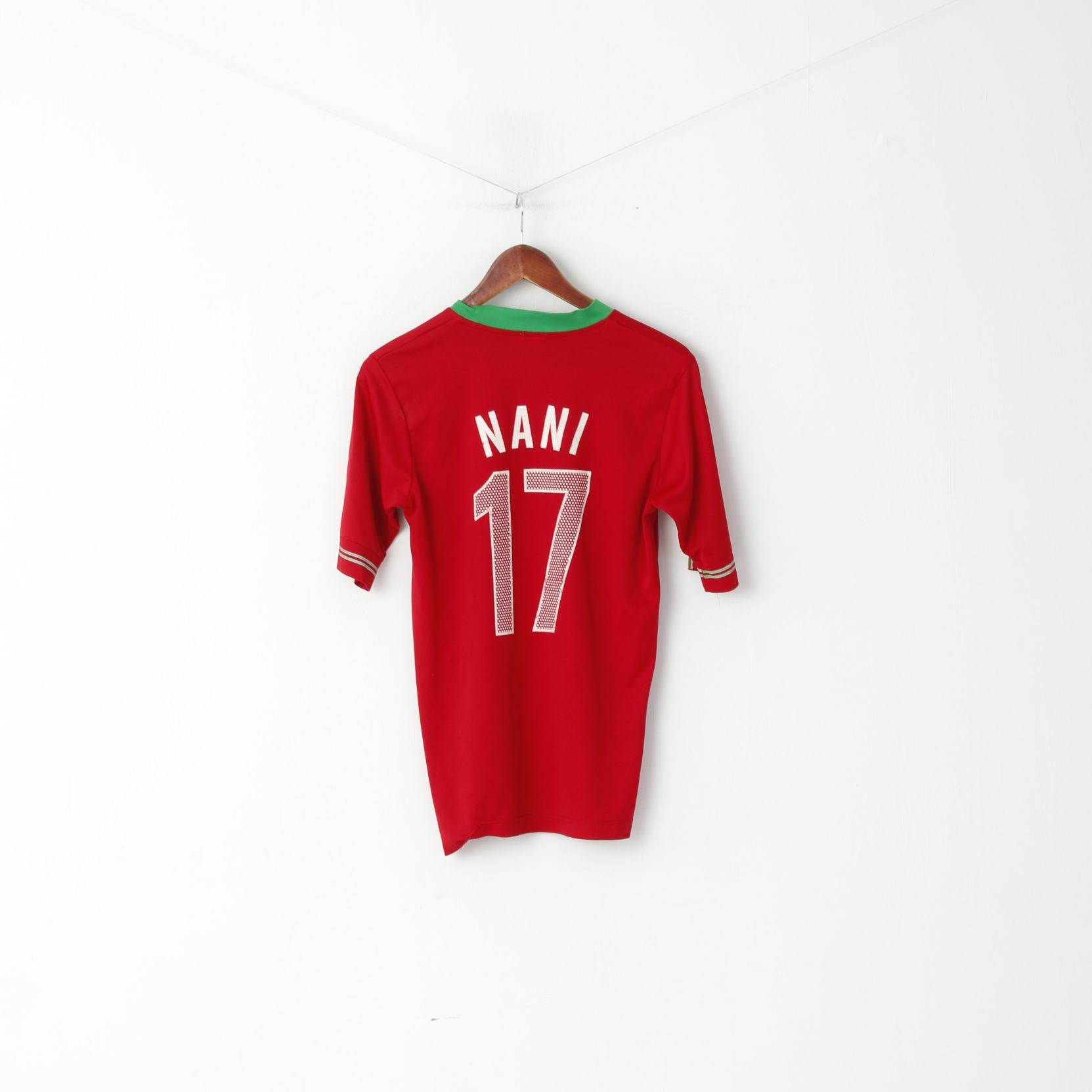 Nike Youth XL 14 Age Shirt Red #17 Nani FPF Portugal Football Jersey Top