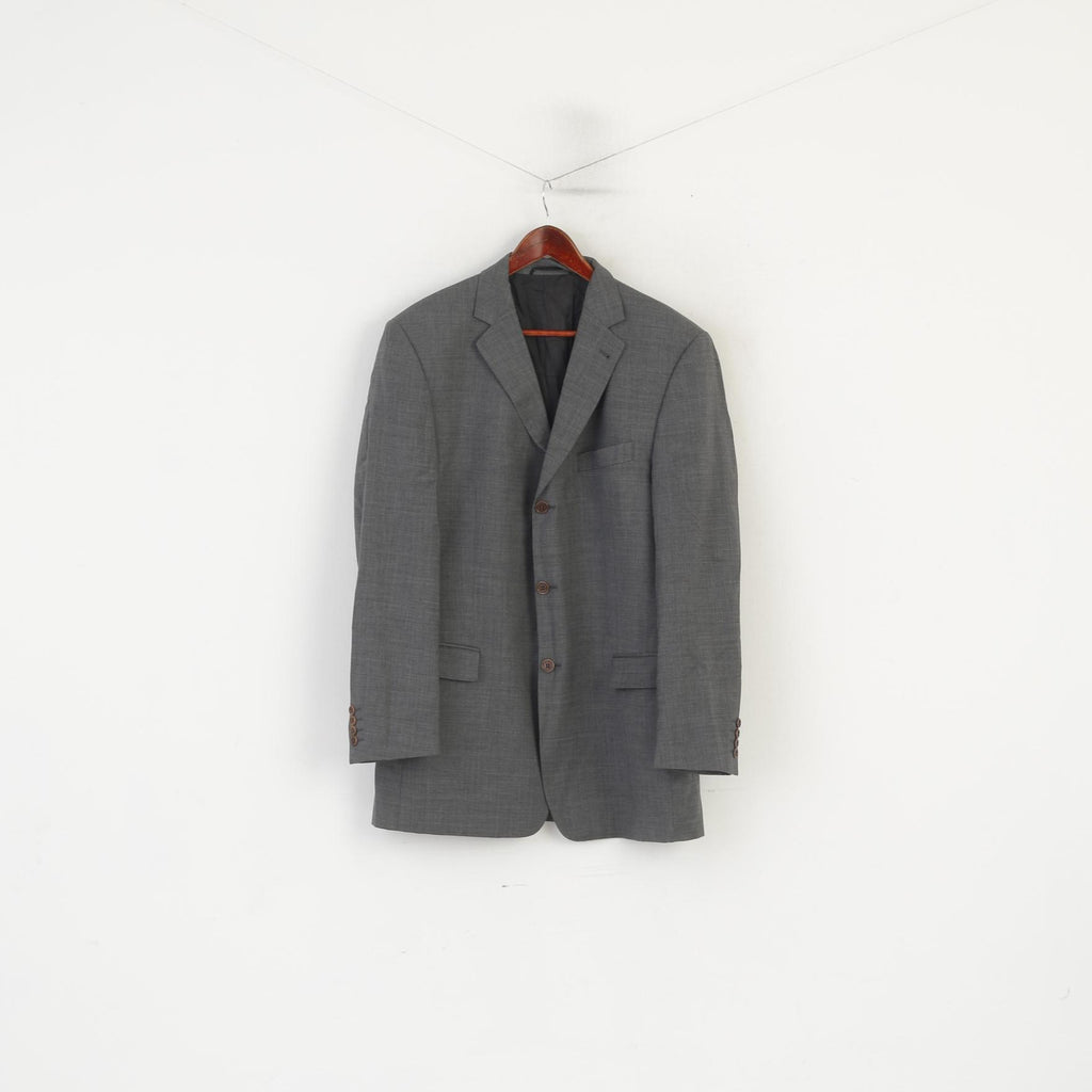 Olimpias Men 102 42 Blazer Grey Wool Roger Lanificio Follina Italy Single Breasted Jacket