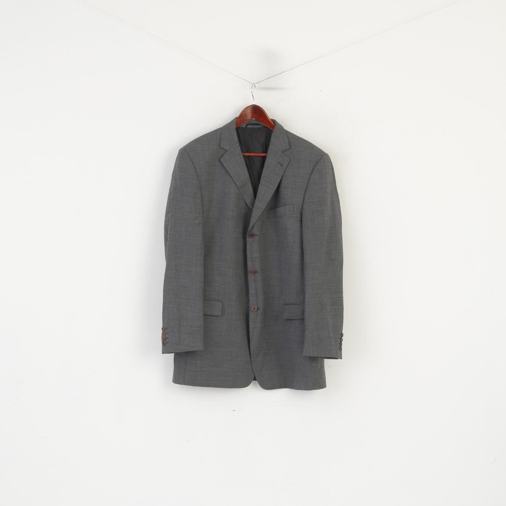 Olimpias Men 102 42 Blazer Grey Wool Roger Lanificio Follina Italy Single Breasted Jacket