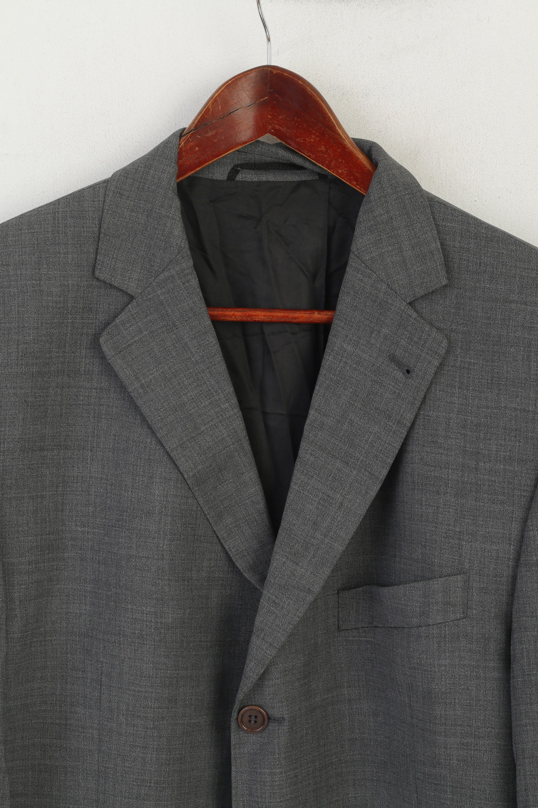 Olimpias Men 102 42 Blazer Grey Wool Roger Lanificio Follina Italy Single Breasted Jacket