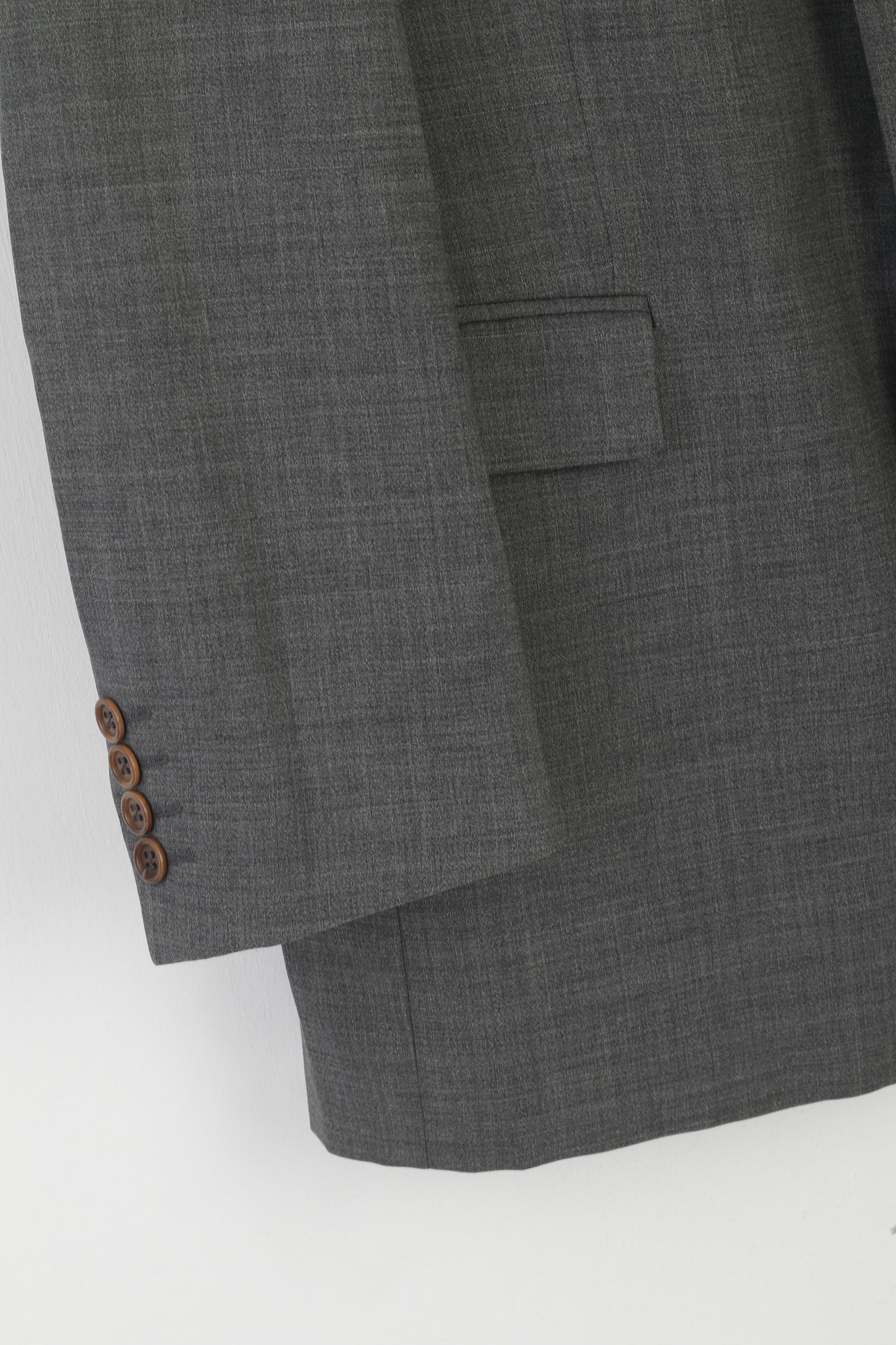 Olimpias Men 102 42 Blazer Grey Wool Roger Lanificio Follina Italy Single Breasted Jacket