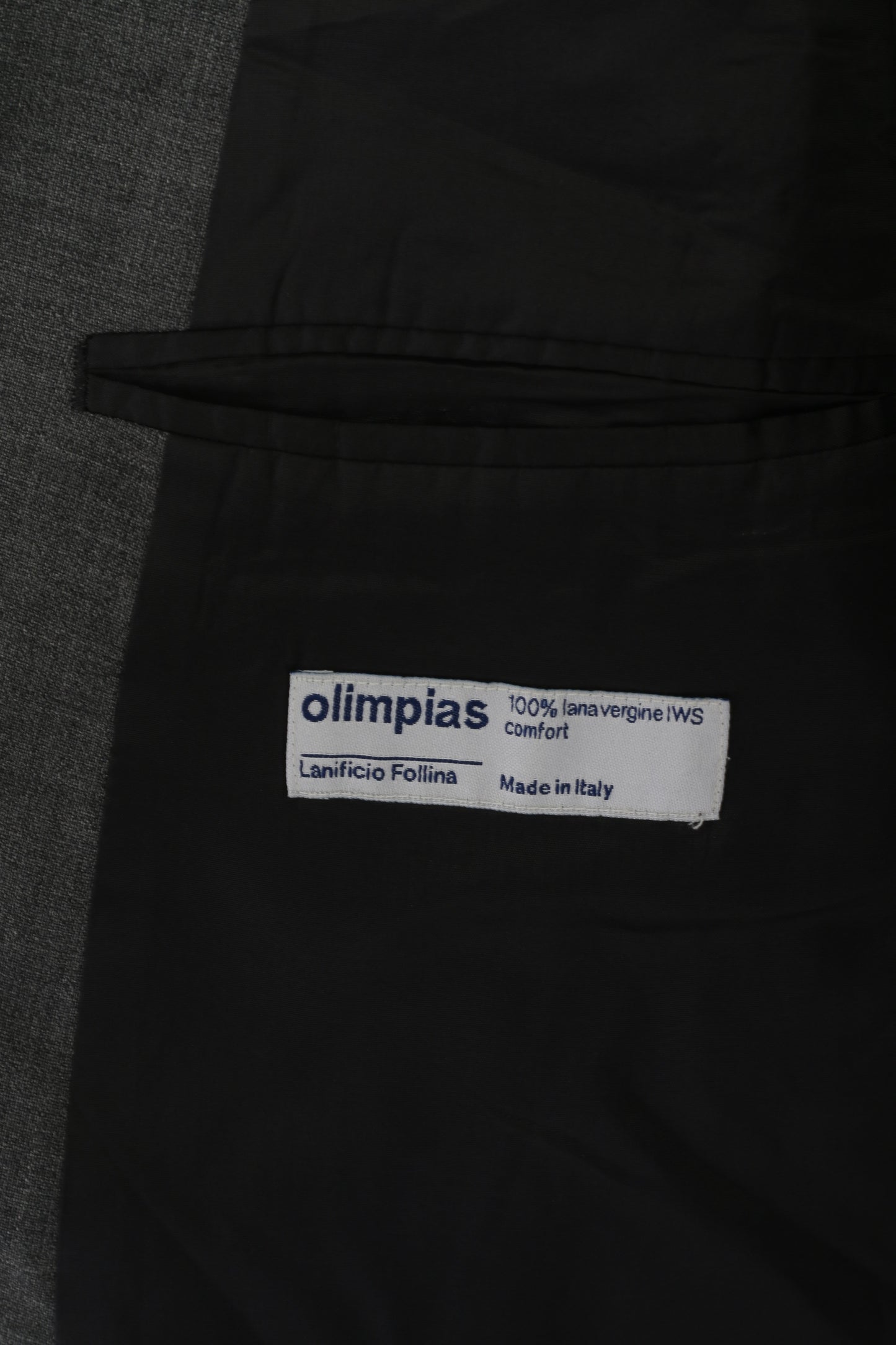 Olimpias Uomo 102 42 Blazer Grigio Lana Roger Lanificio Follina Italia Giacca Monopetto