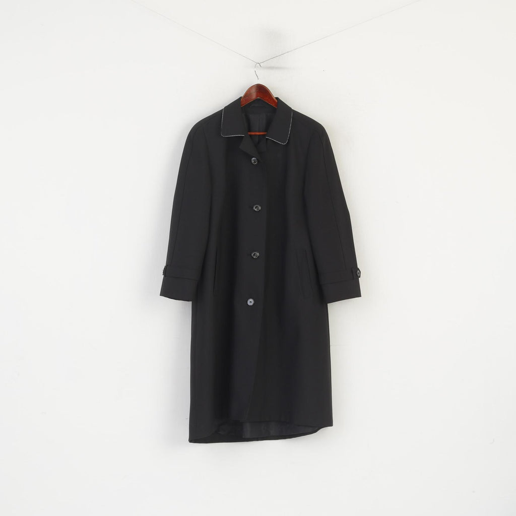 Steinadler Mode In Ganz Österreich Women 21 L Coat Black Single Breasted Shoulder Pads Vintage