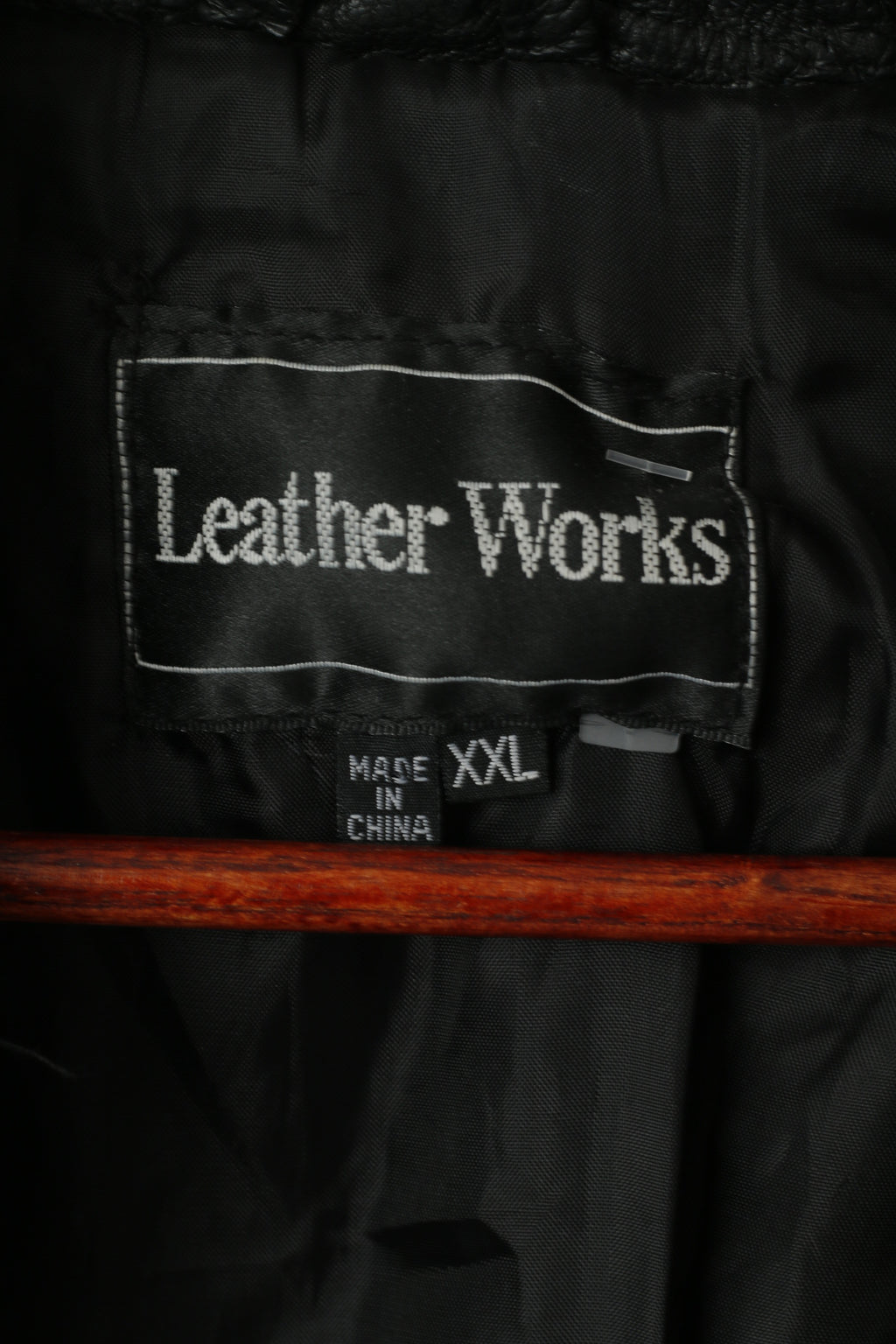 Leather Works Veste XXL pour femme en cuir noir avec patchwork et fermeture éclair complète