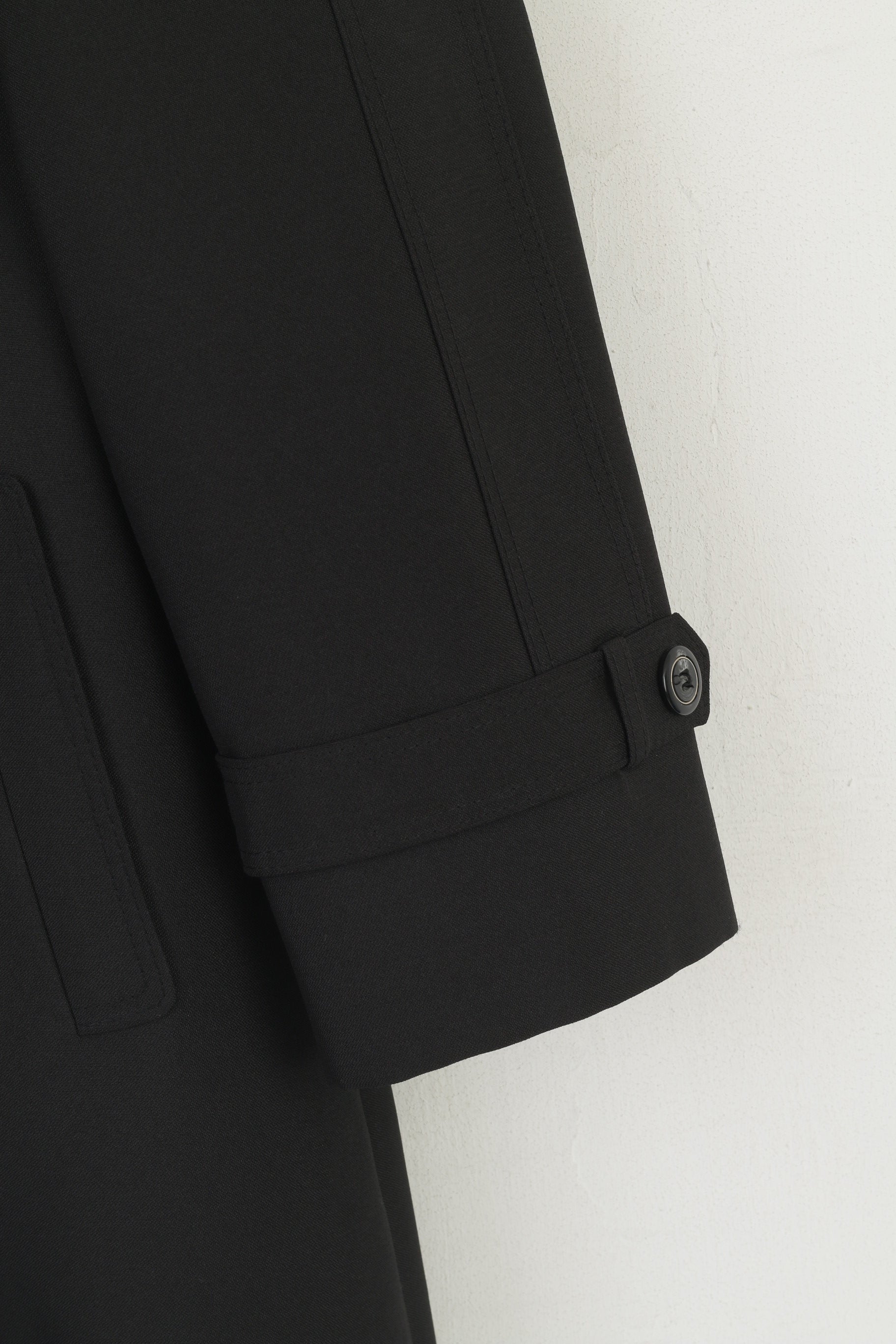 Steinadler Mode In Ganz Österreich Women 21 L Coat Black Single Breasted Shoulder Pads Vintage