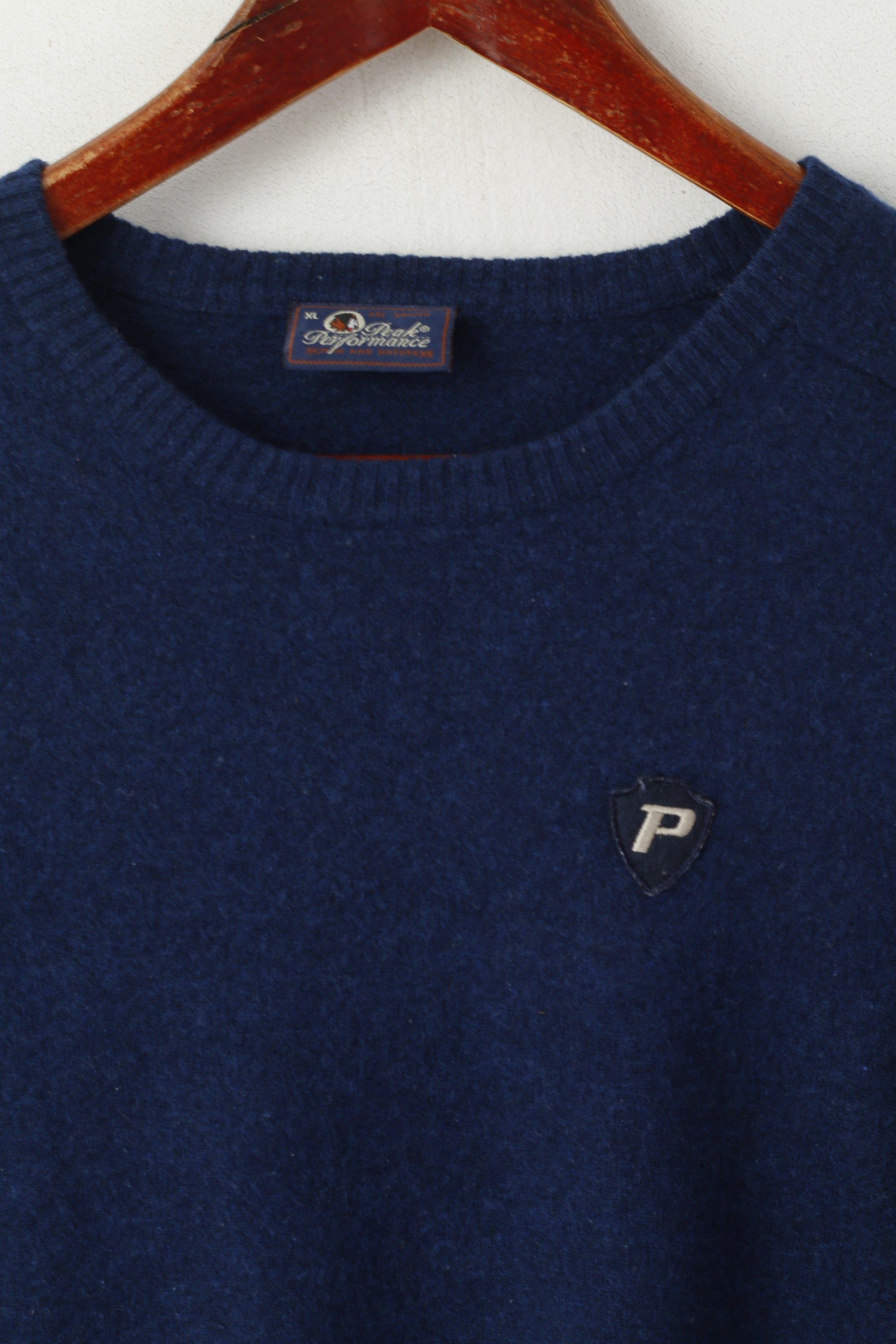 Peak Performance Femme XL (M) Pull Bleu Laine Lander Nature Pull Classique