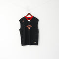Starter Men L Sleeveless Shirt Black Mesh Basketball #17 V Neck Tank Top