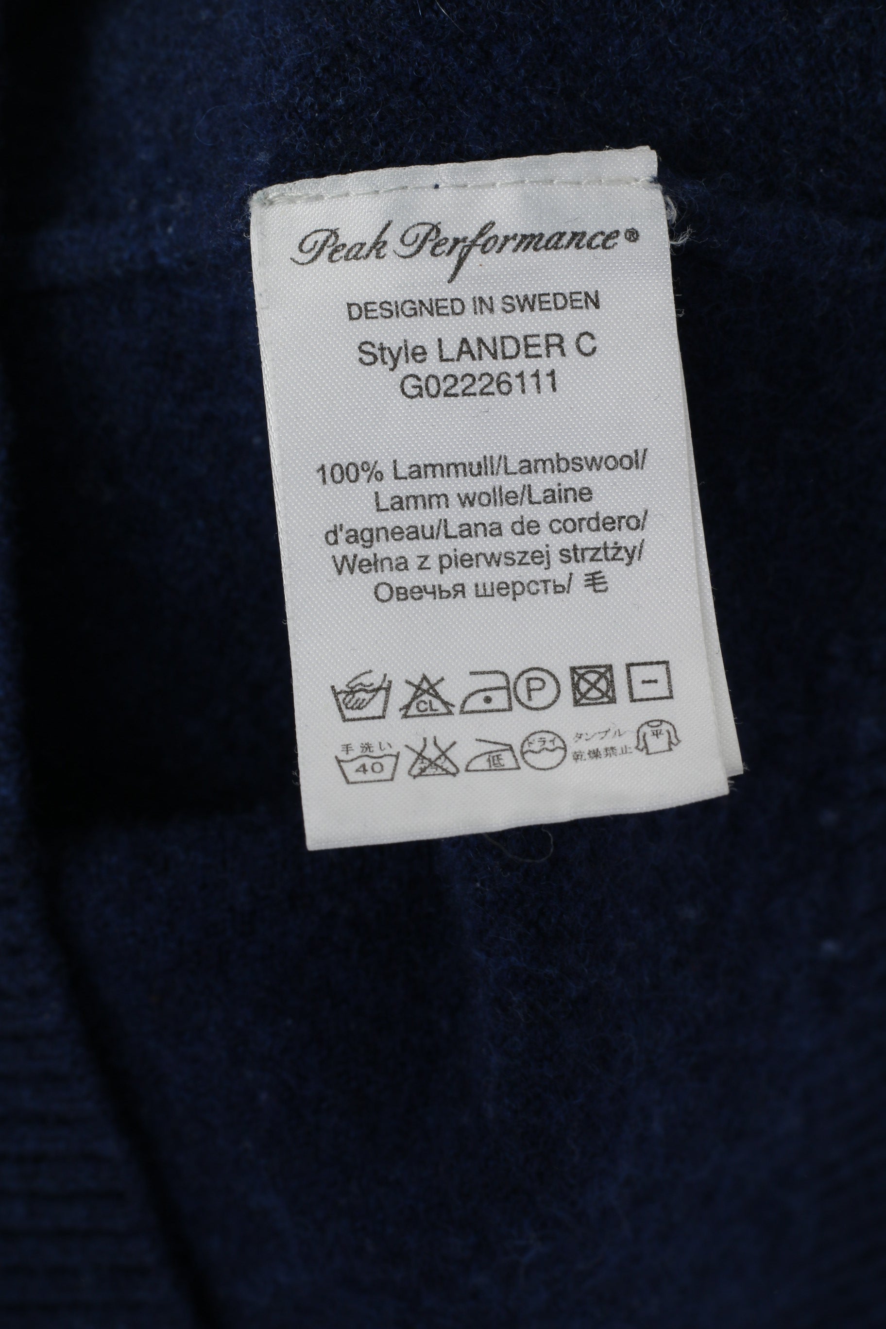Peak Performance Femme XL (M) Pull Bleu Laine Lander Nature Pull Classique