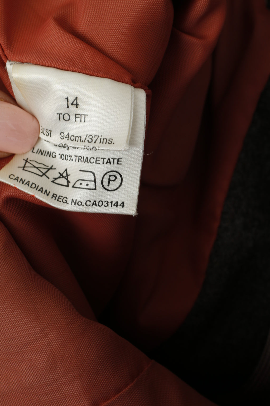 Giacca corta Jaeger da donna 14 Blazer in lana grigia con spalline vintage