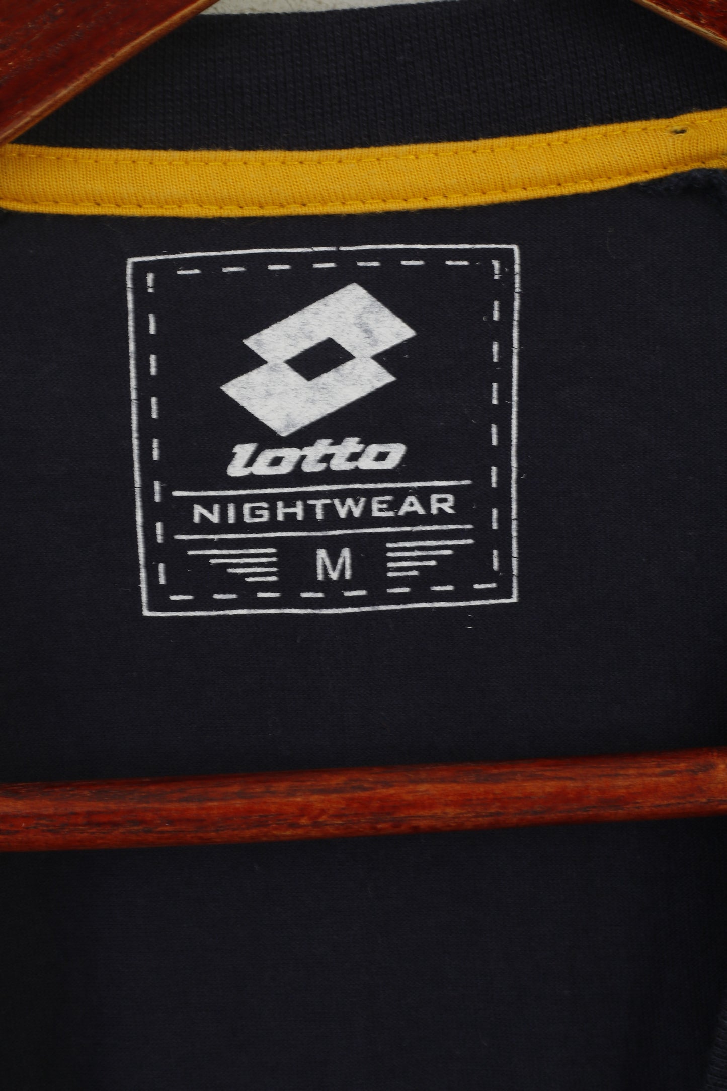 Lotto Men M Shirt Navy Cotton Nightwear Detailed Buttons Sleep Top