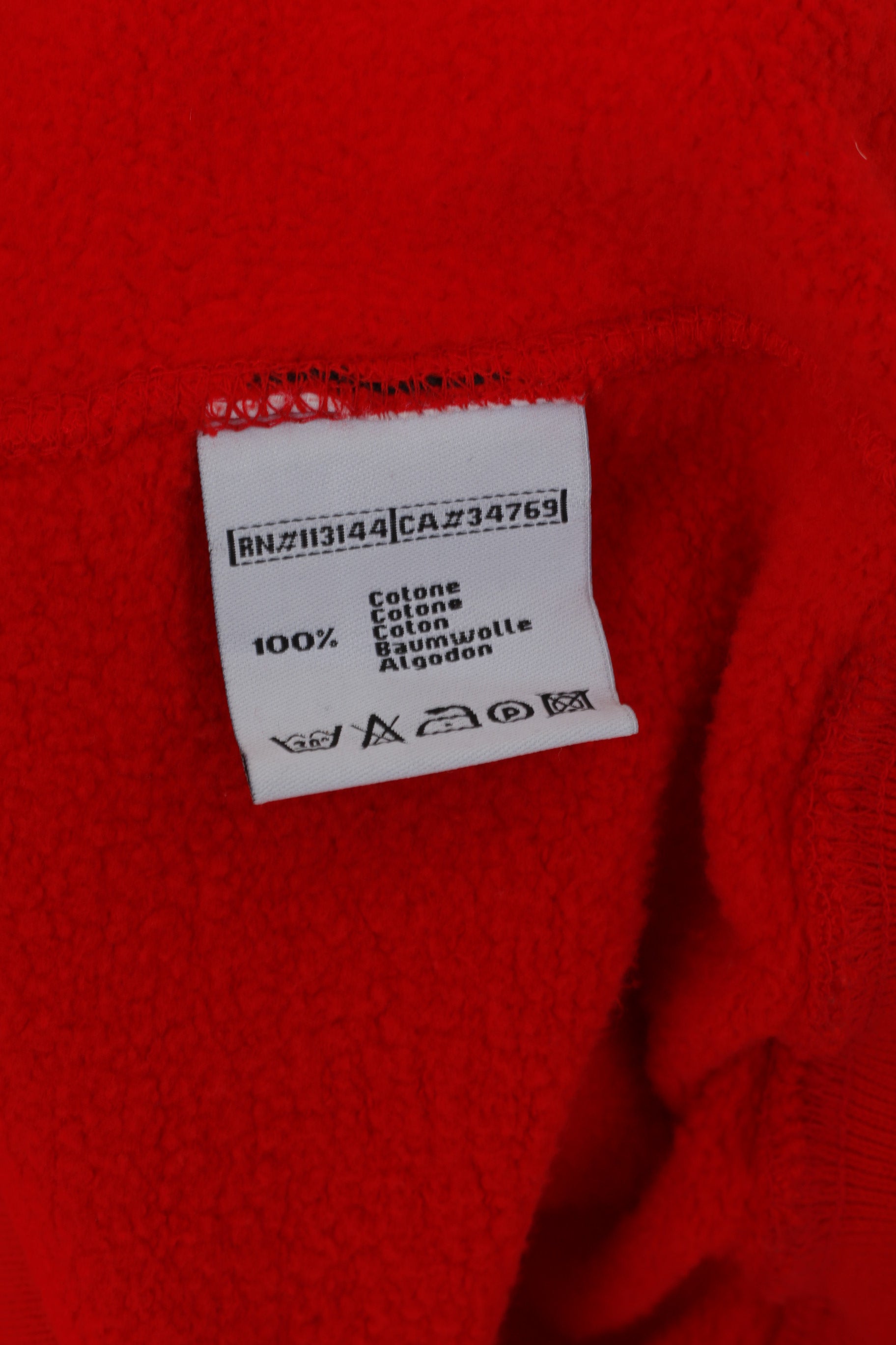 Kappa Men XXL Sweatshirt Red Cotton Brann Bergen Football Full Zipper Track Top