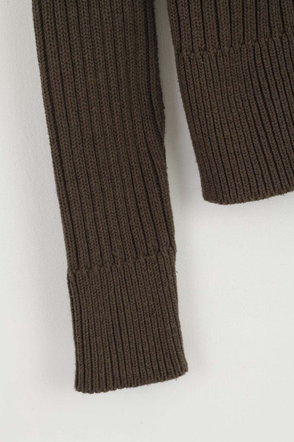 Big Star Women L (M) Jumper Green Full Zipper Cotton Sophia Zip Sweater